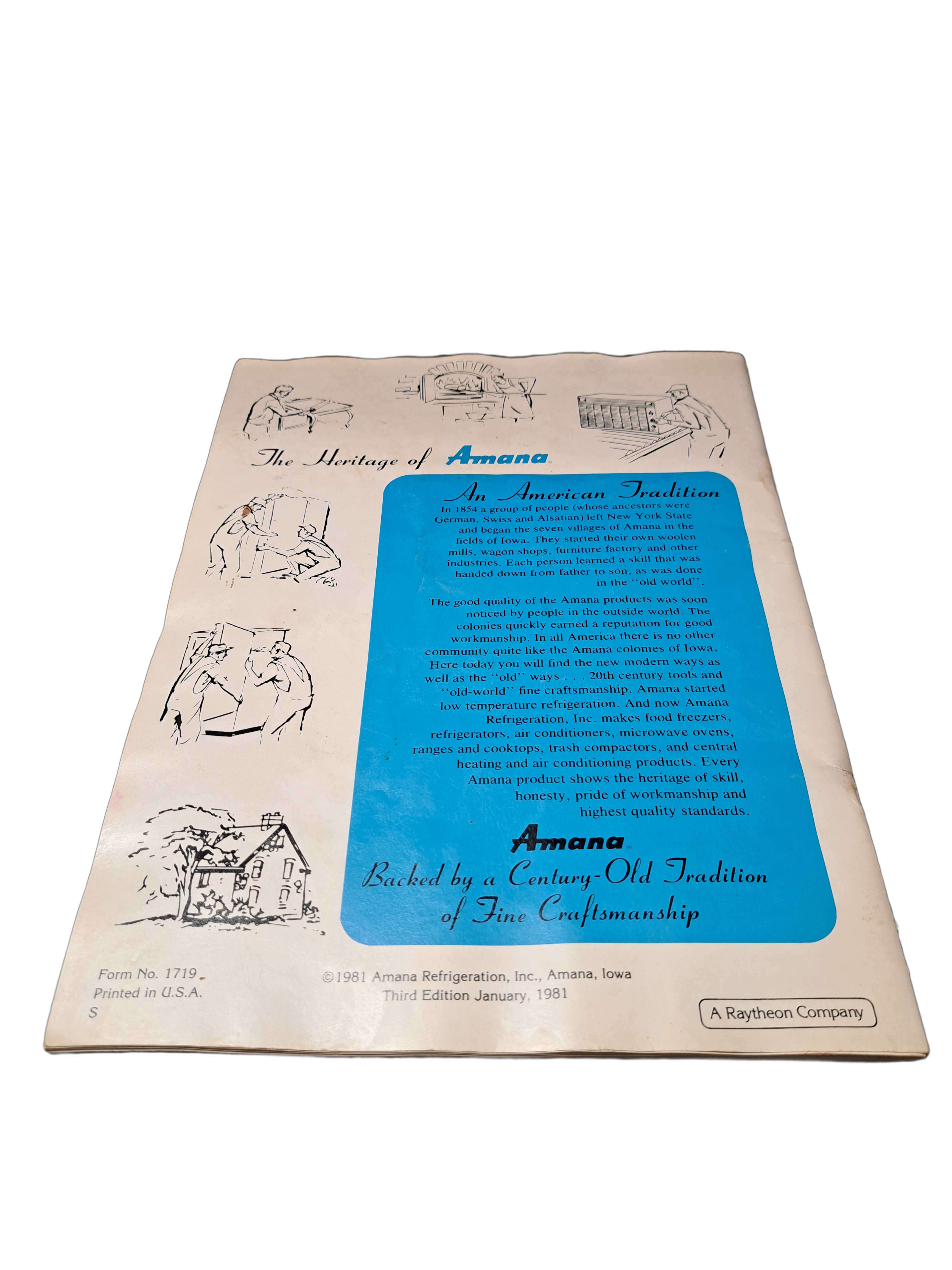 Vintage 1981 Amana cookbook: Crunchies, Munchies & Hamburgers, too!