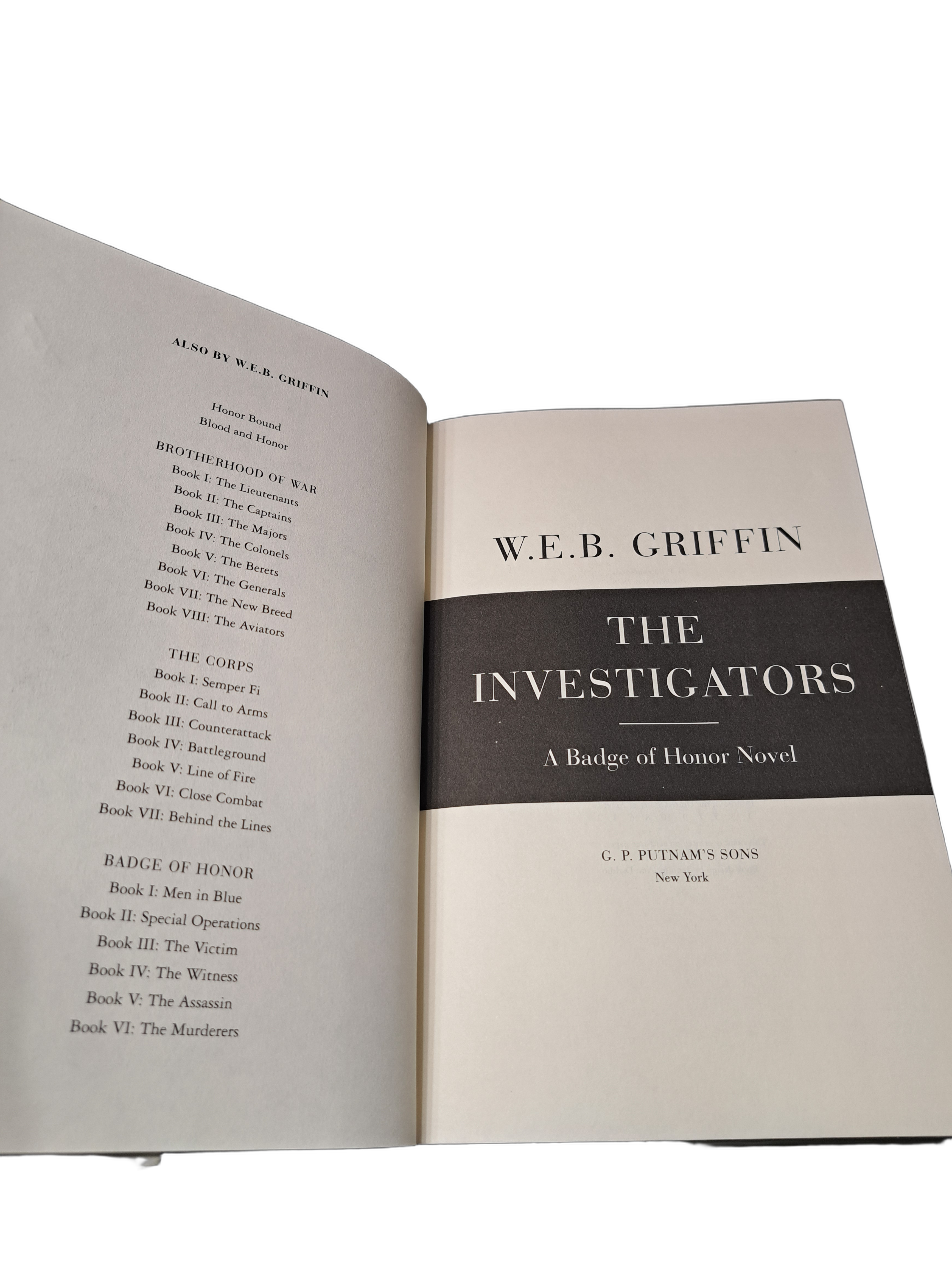 1997 first edition of The Investigators | A Badge of Honor Novel by W.E.B. Griffin