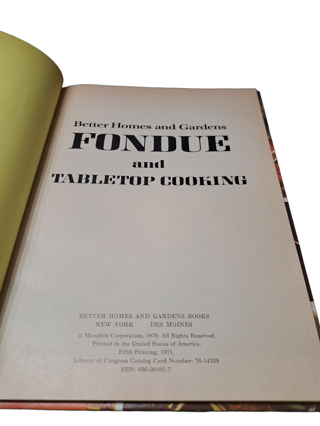 Vintage 1971 Better Homes and Gardens Fondue and Tabletop Cooking