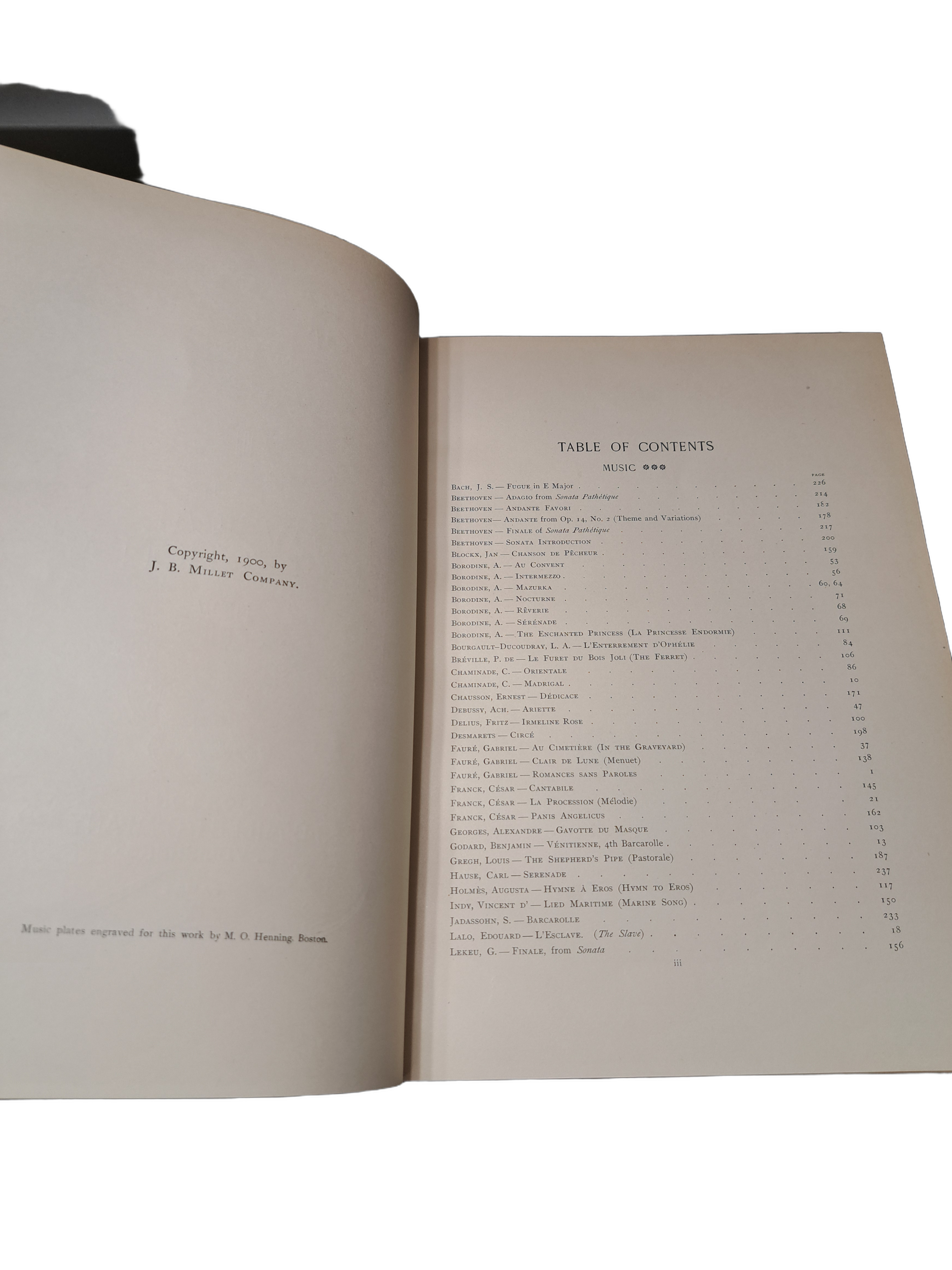 Vintage 1900 Famous Composers and their Works: Musical Selections