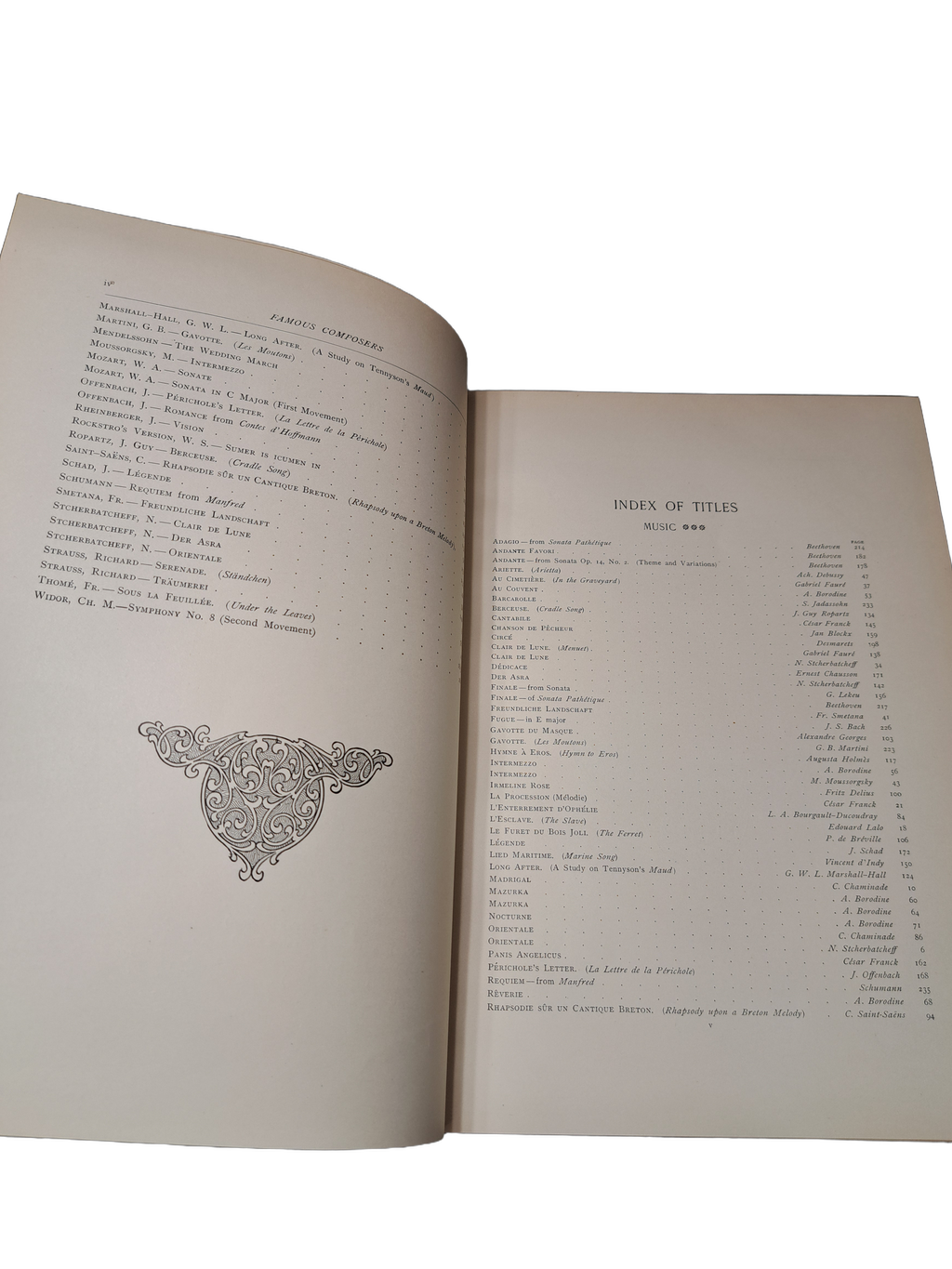 Vintage 1900 Famous Composers and their Works: Musical Selections