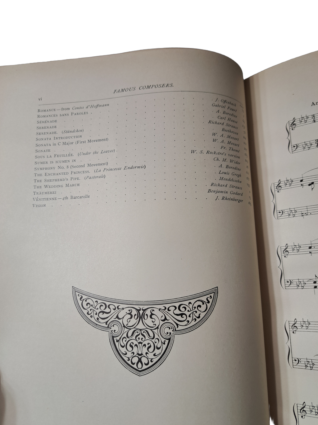 Vintage 1900 Famous Composers and their Works: Musical Selections