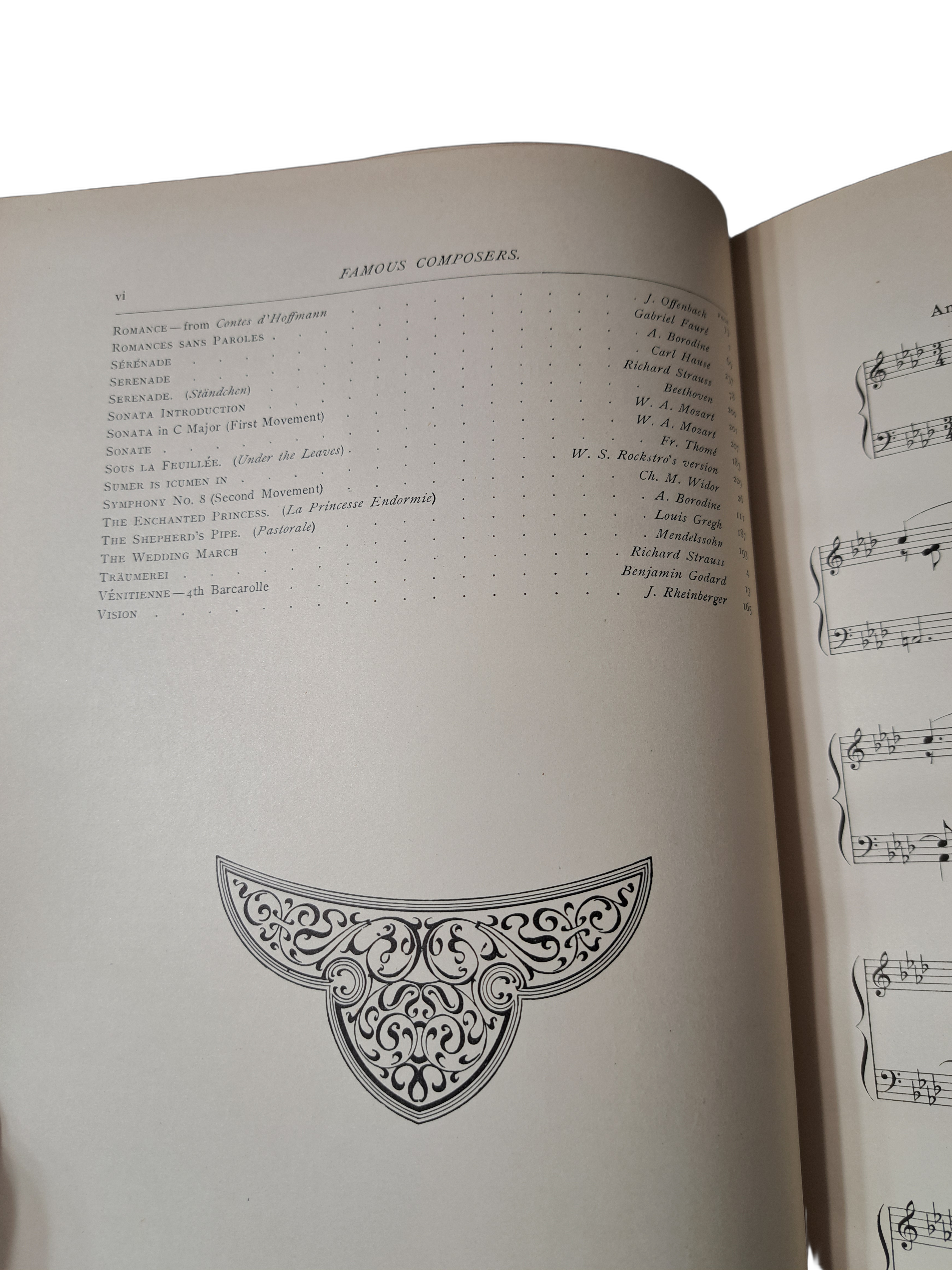 Vintage 1900 Famous Composers and their Works: Musical Selections