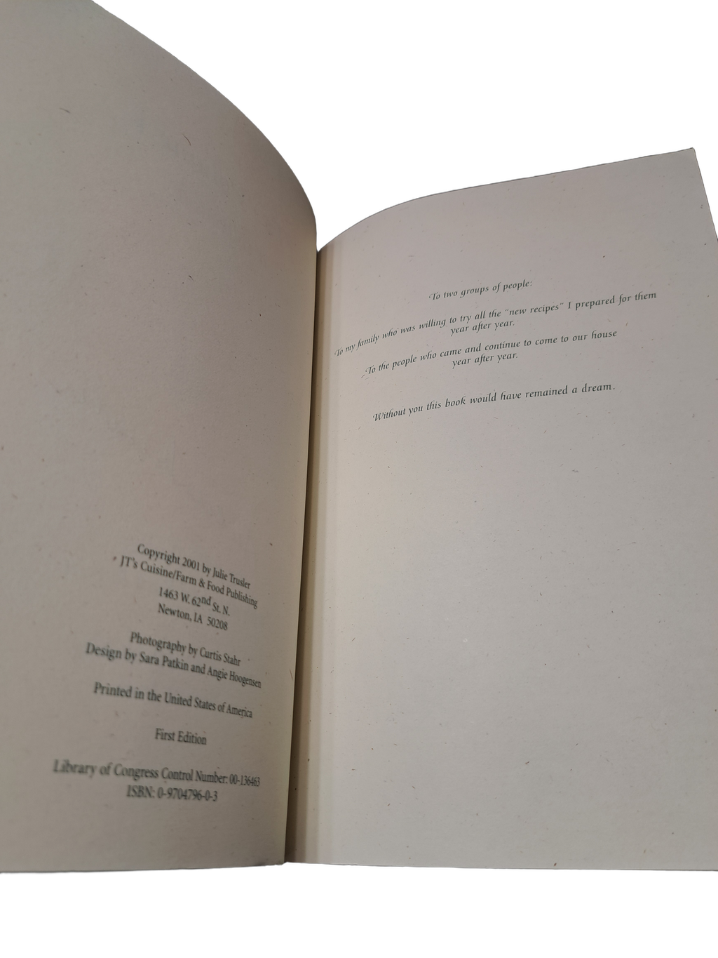 2001 Signed copy of JT's - Volume I, a collection by Julie Trusler