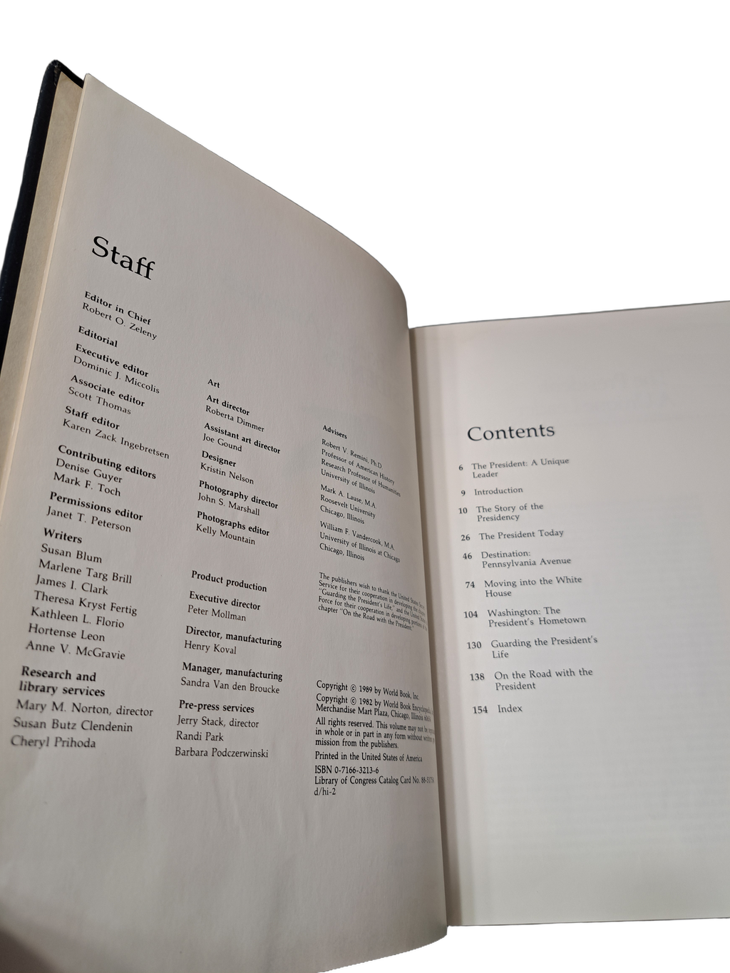 Vintage 1989 World Book of America's Presidents: The President's World