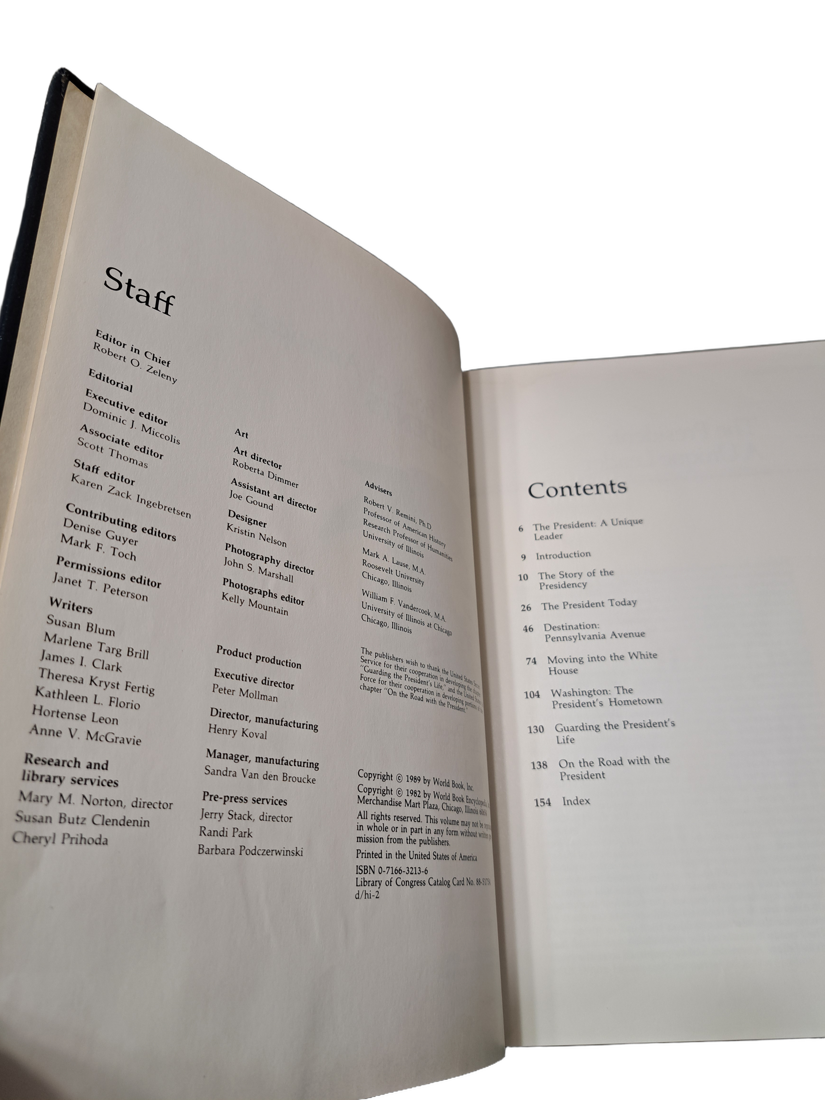 Vintage 1989 World Book of America's Presidents: The President's World