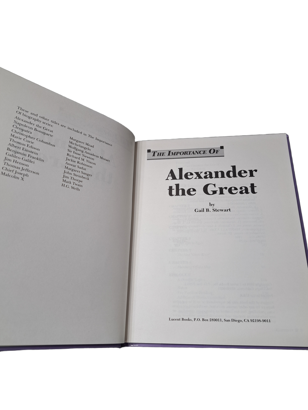 Vintage 1994 The Importance of Alexander the Great by Gail B Stewart
