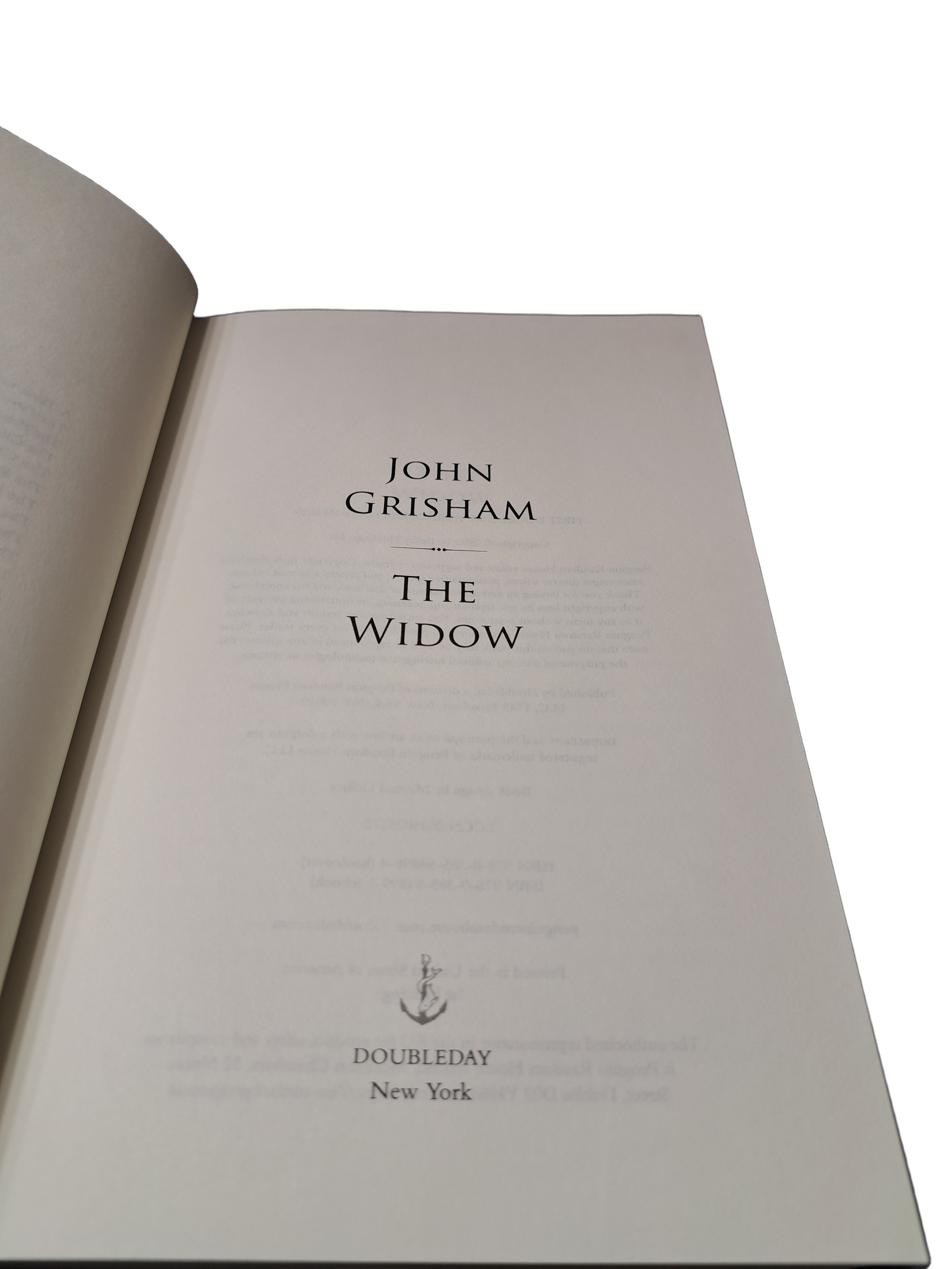 2025 first printing of The Widow by John Grisham