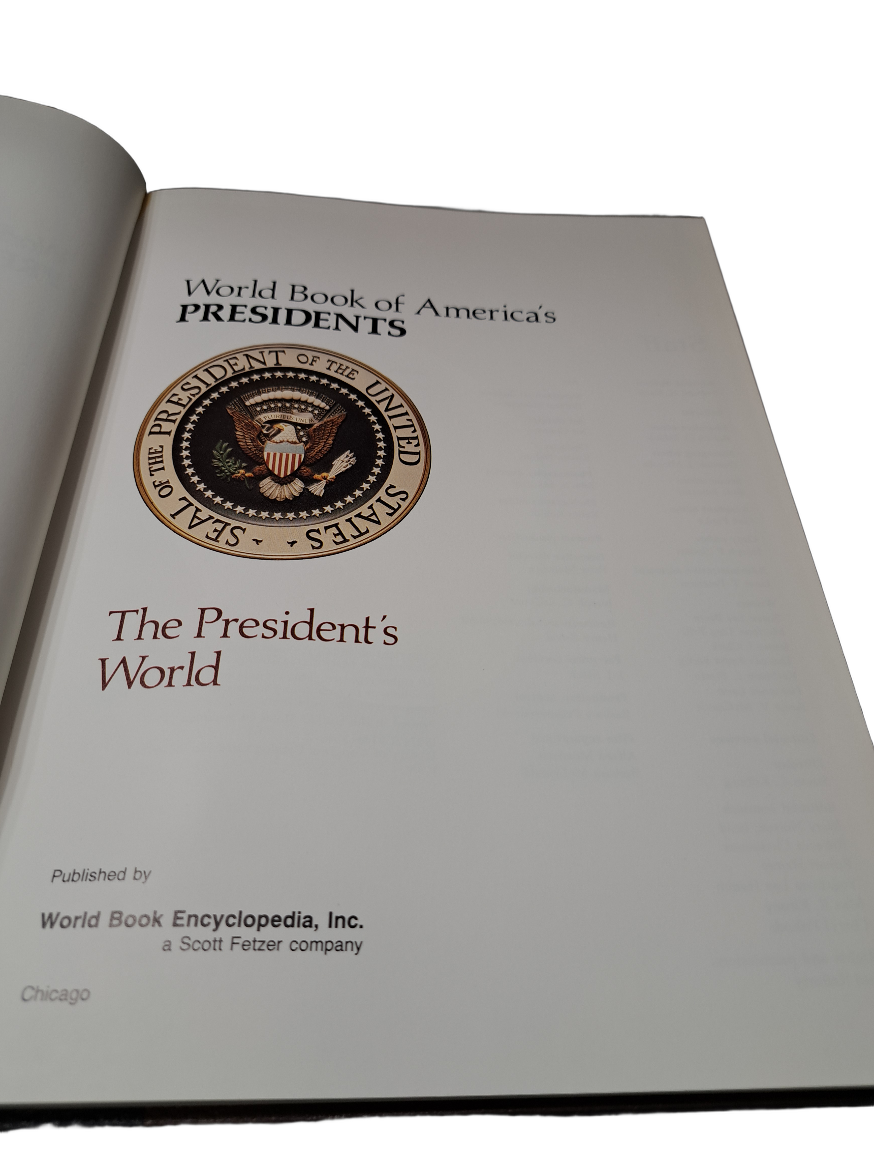 Vintage 1982 World Book of America's Presidents: The President's World