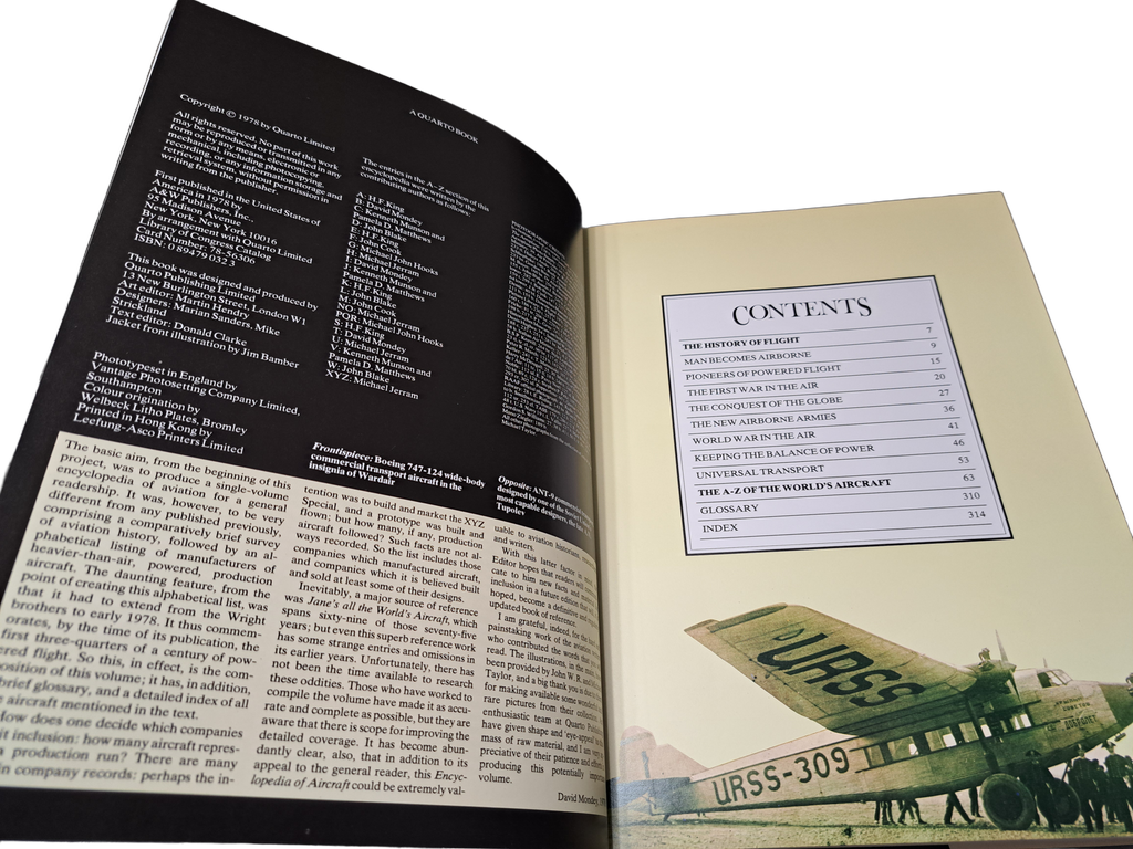 Vintage 1978 The Complete Illustrated Encyclopedia of the World's Aircraft