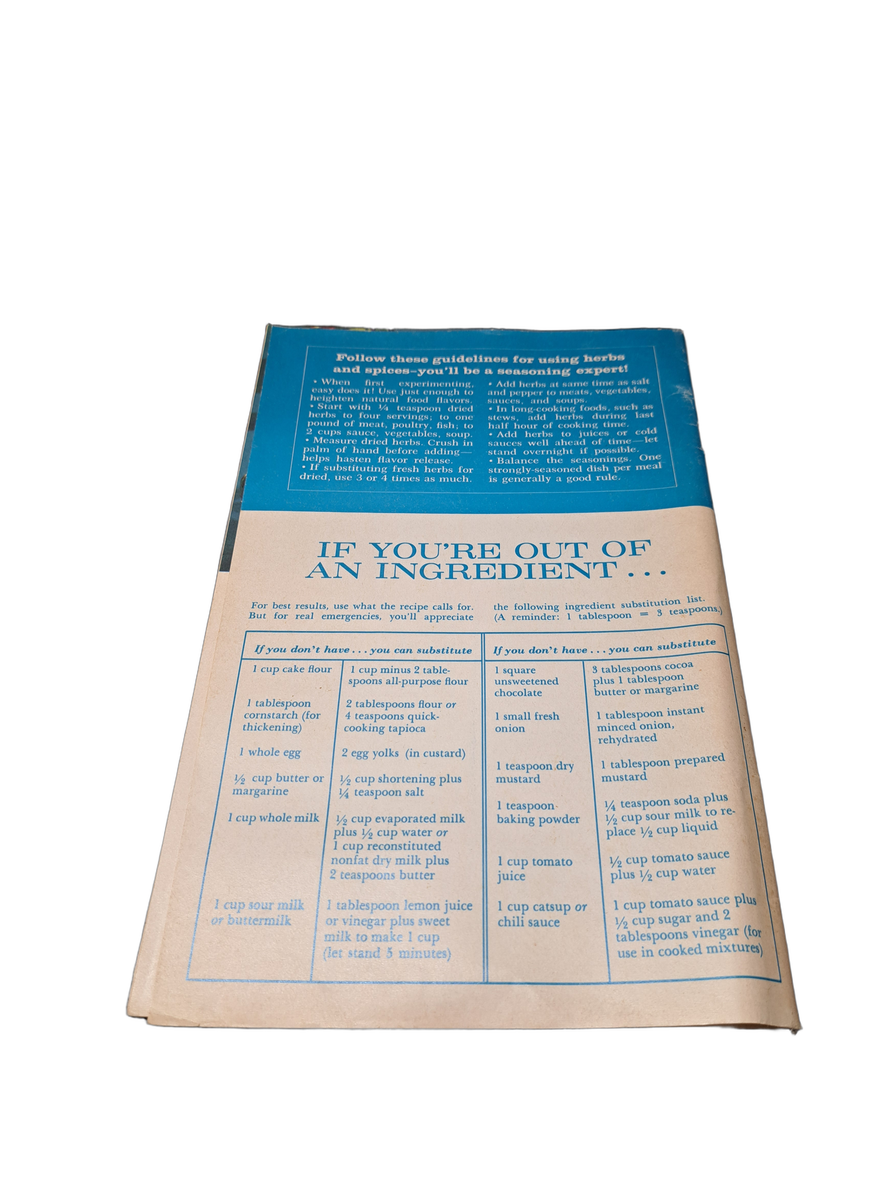 Vintage 1969 first printing of Shortcut Cooking cookbook
