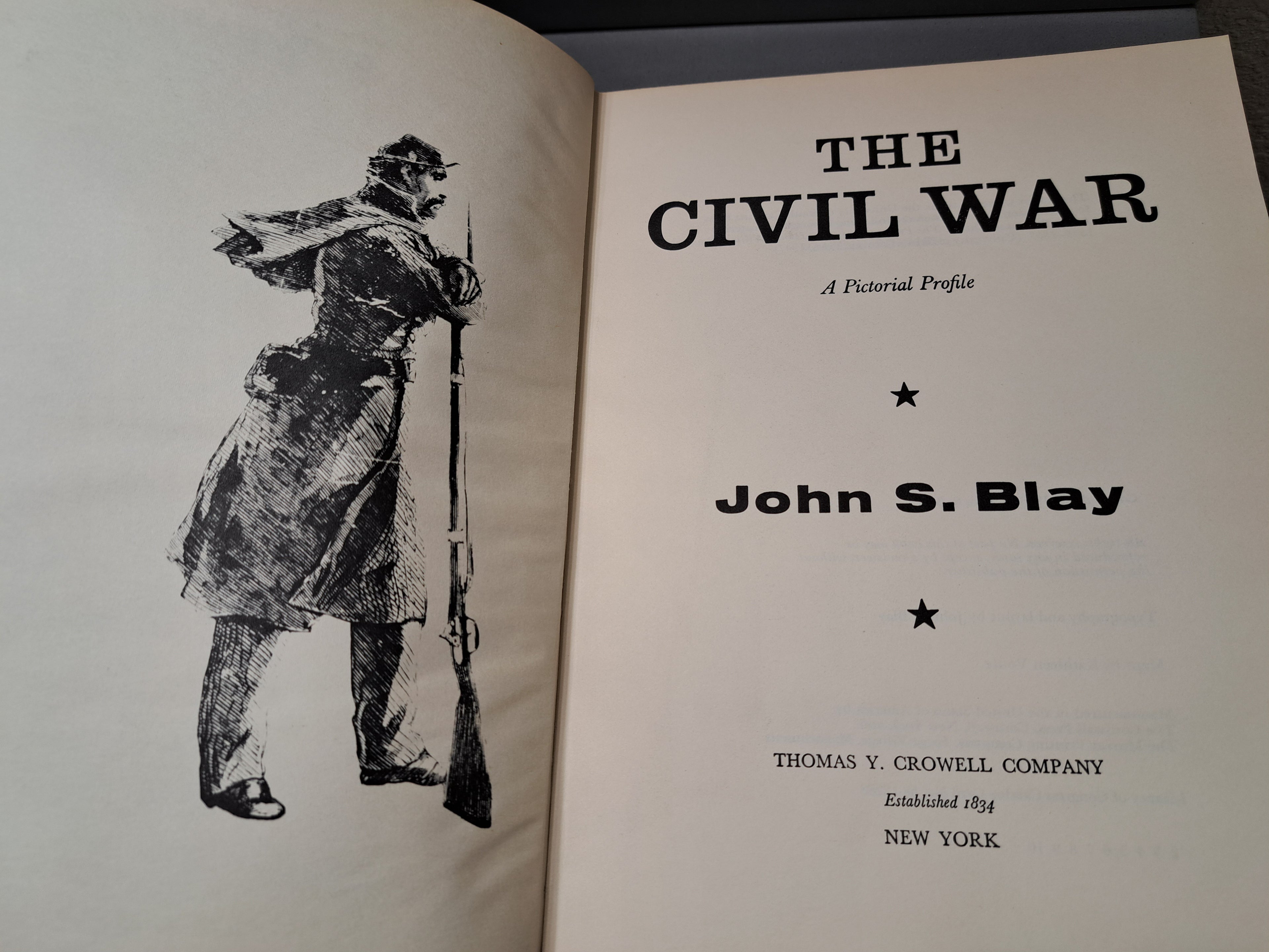 Vintage 1958 first edition of The Civil War: A Pictorial Profile by John S Blay