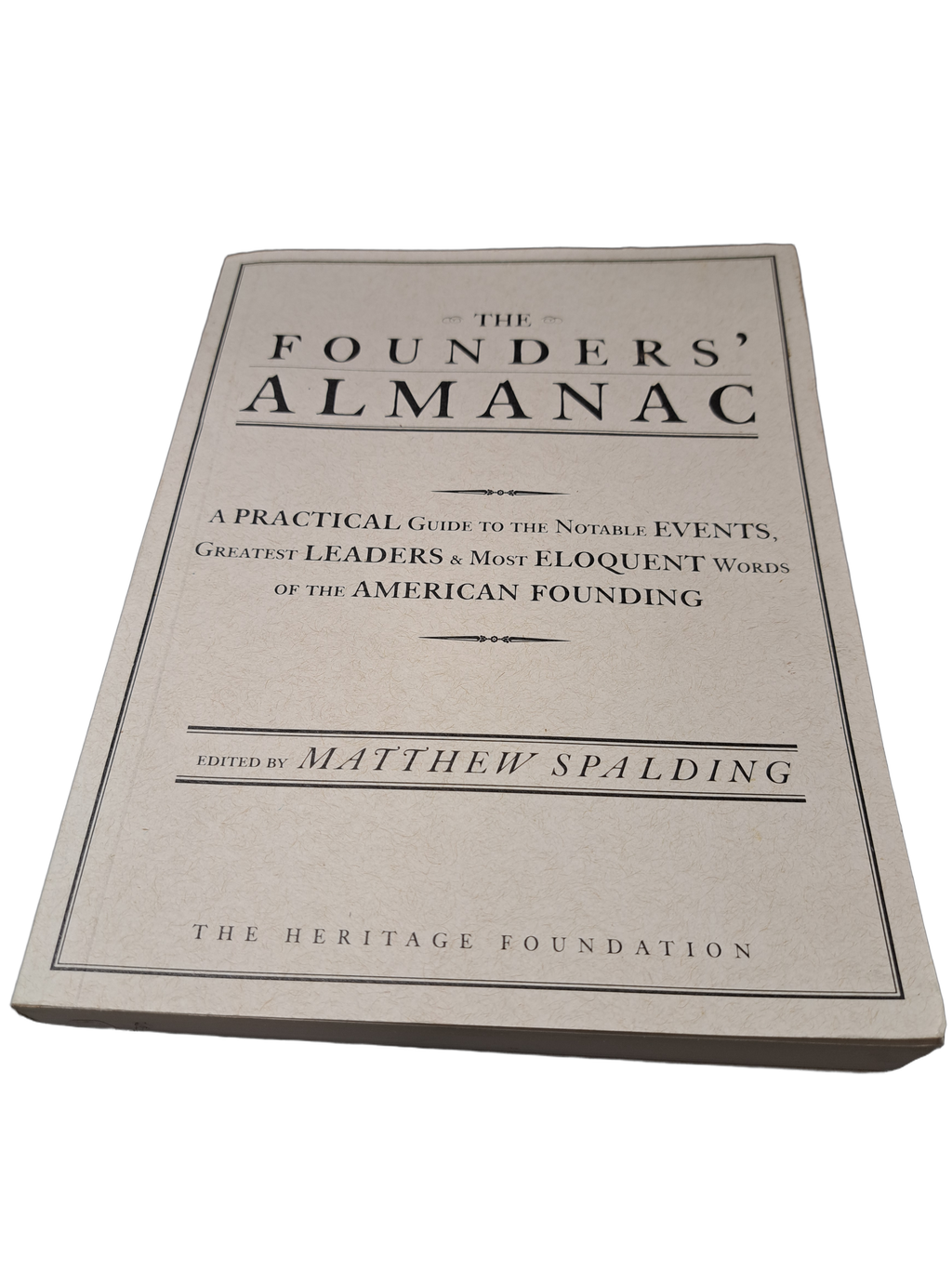 2001 first edition of The Founders' Almanac