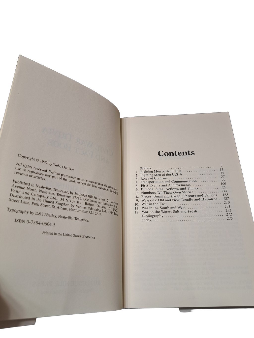 Vintage 1992 Civil War Trivia and Fact Book by Webb Garrison