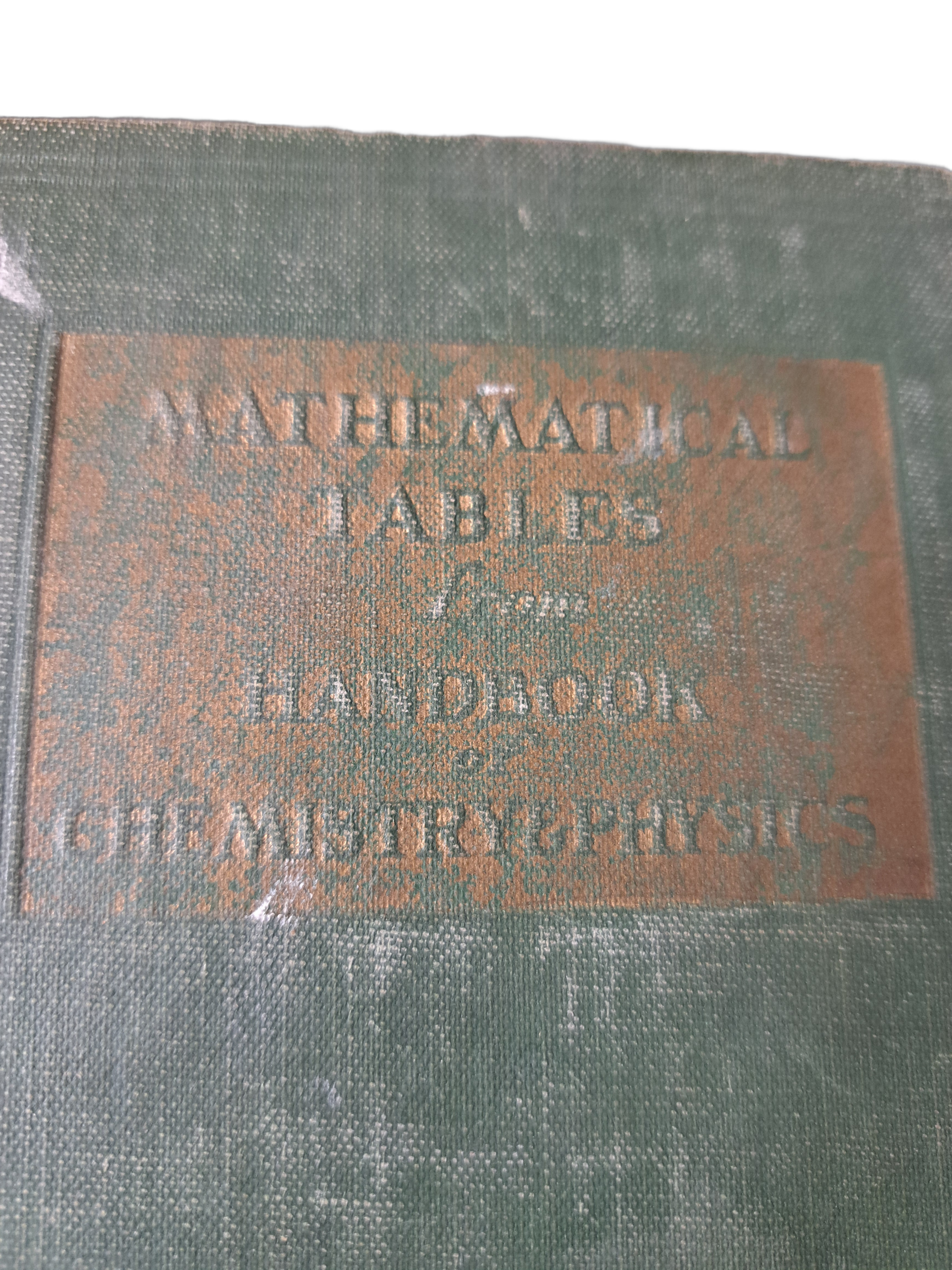Vintage 1951 Mathematical Tables from Handbook of Chemistry & Physics