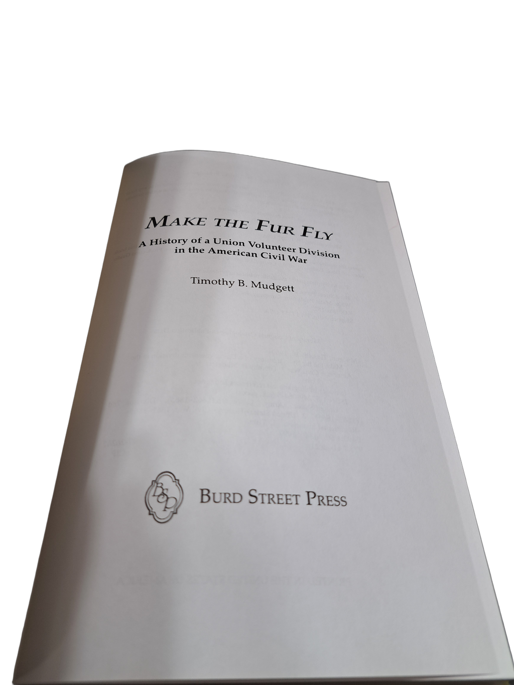 Make the Fur Fly: A History of a Union Volunteer Division in the American Civil War
