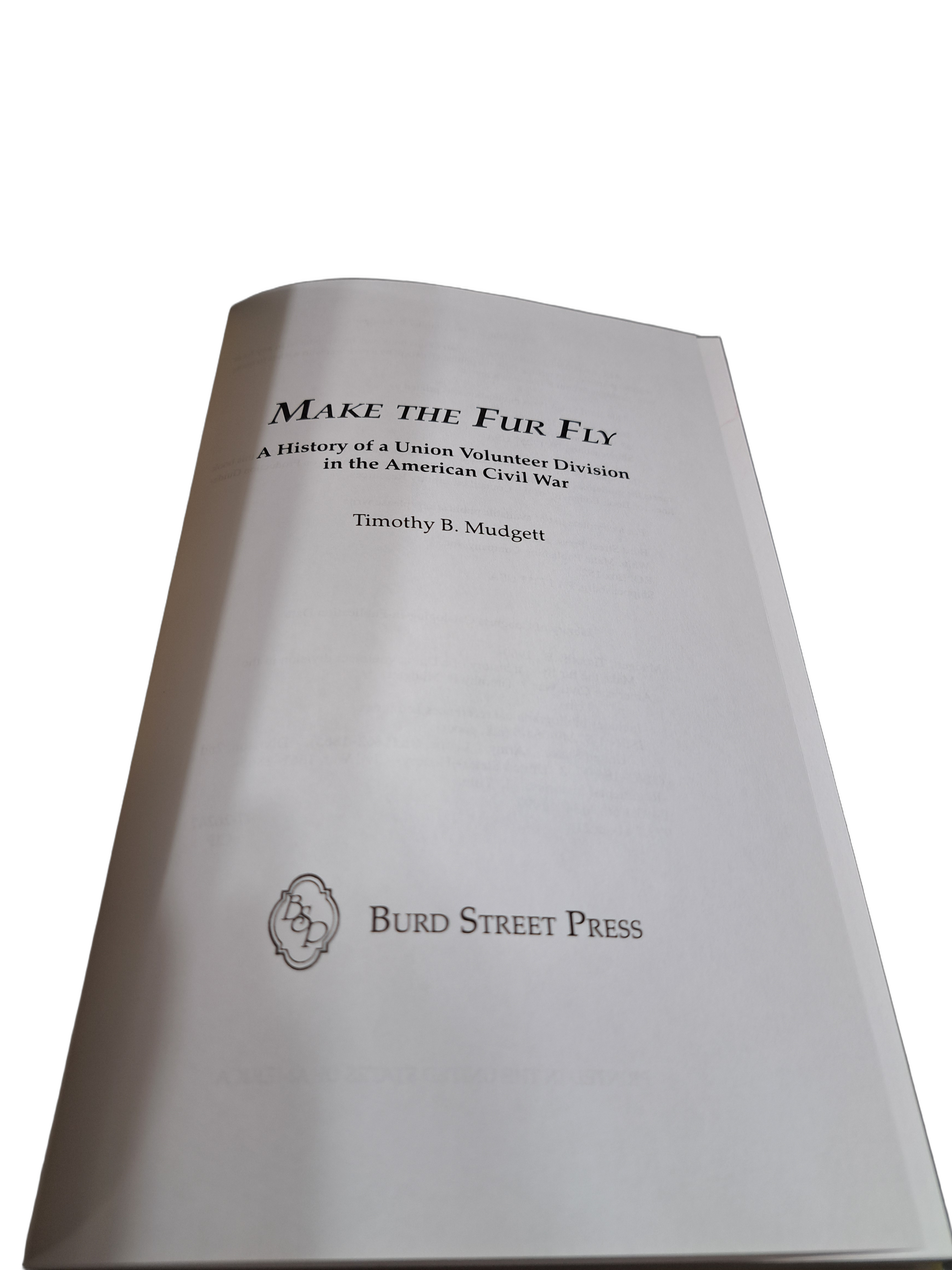 Make the Fur Fly: A History of a Union Volunteer Division in the American Civil War