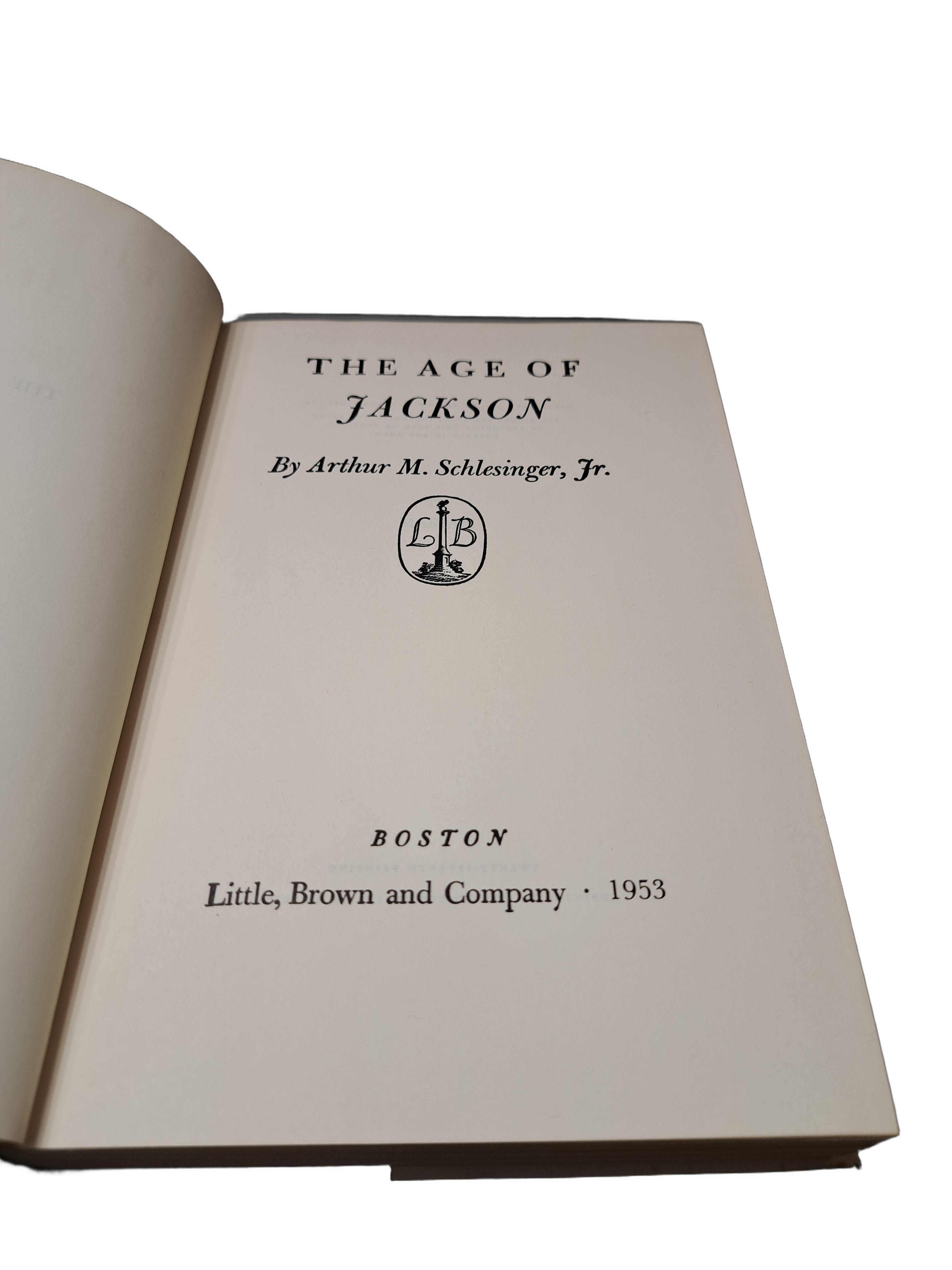 Vintage 1945 edition of The Age of Jackson by Arthur M Schlesinger Jr