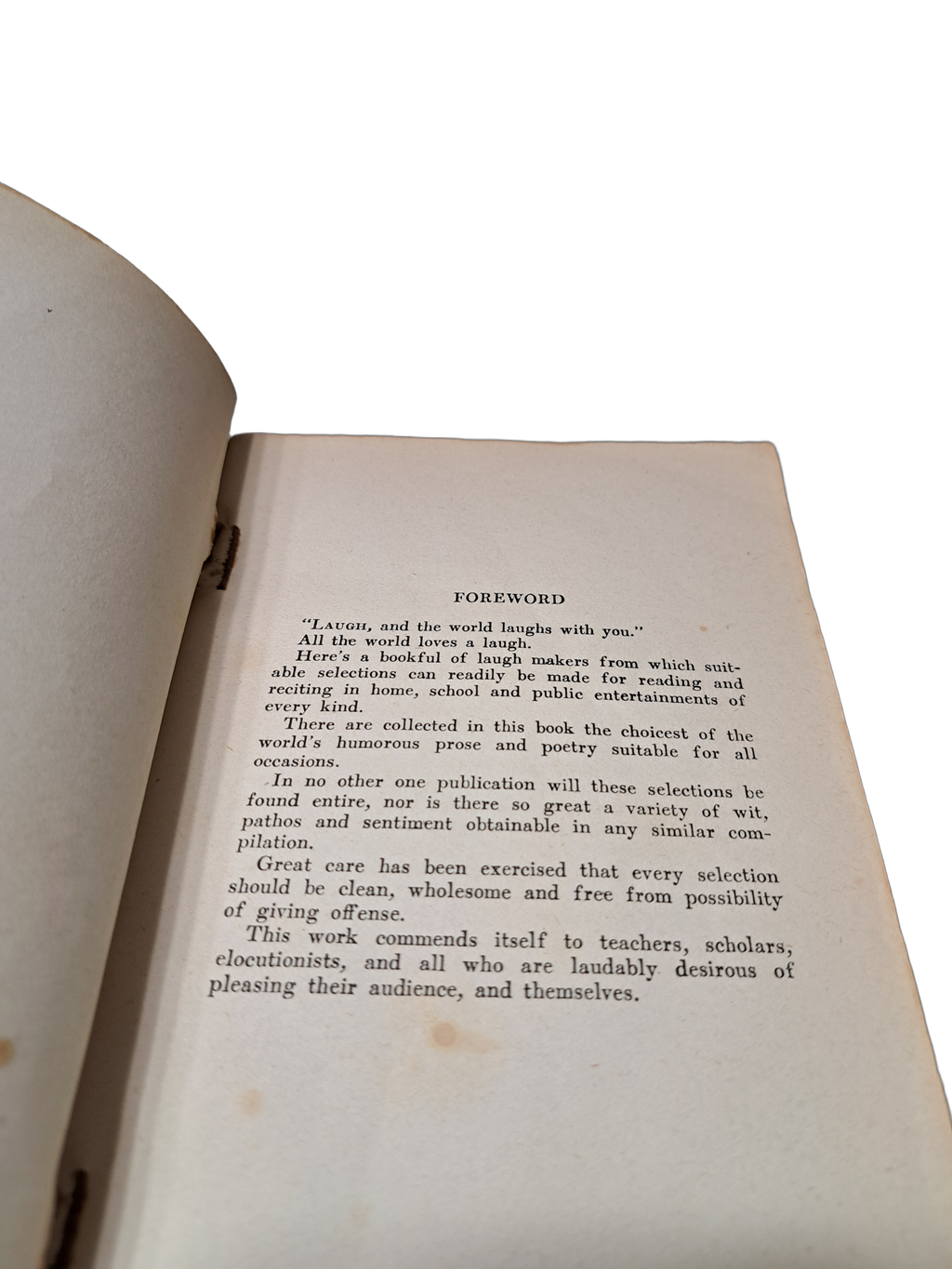 Rare 1916 Comic Declamations and Readings by Carleton B Case