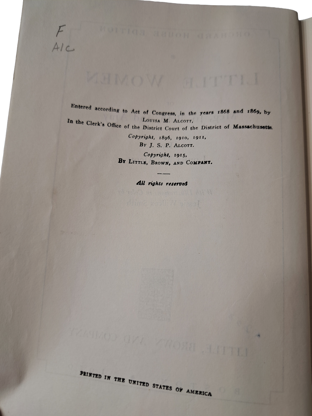 Vintage 1915 Little Women by Louisa M Alcott