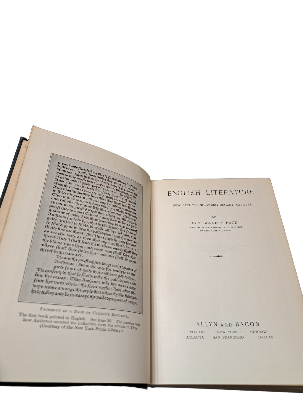 Vintage 1927 English Literature by Roy Bennett Pace