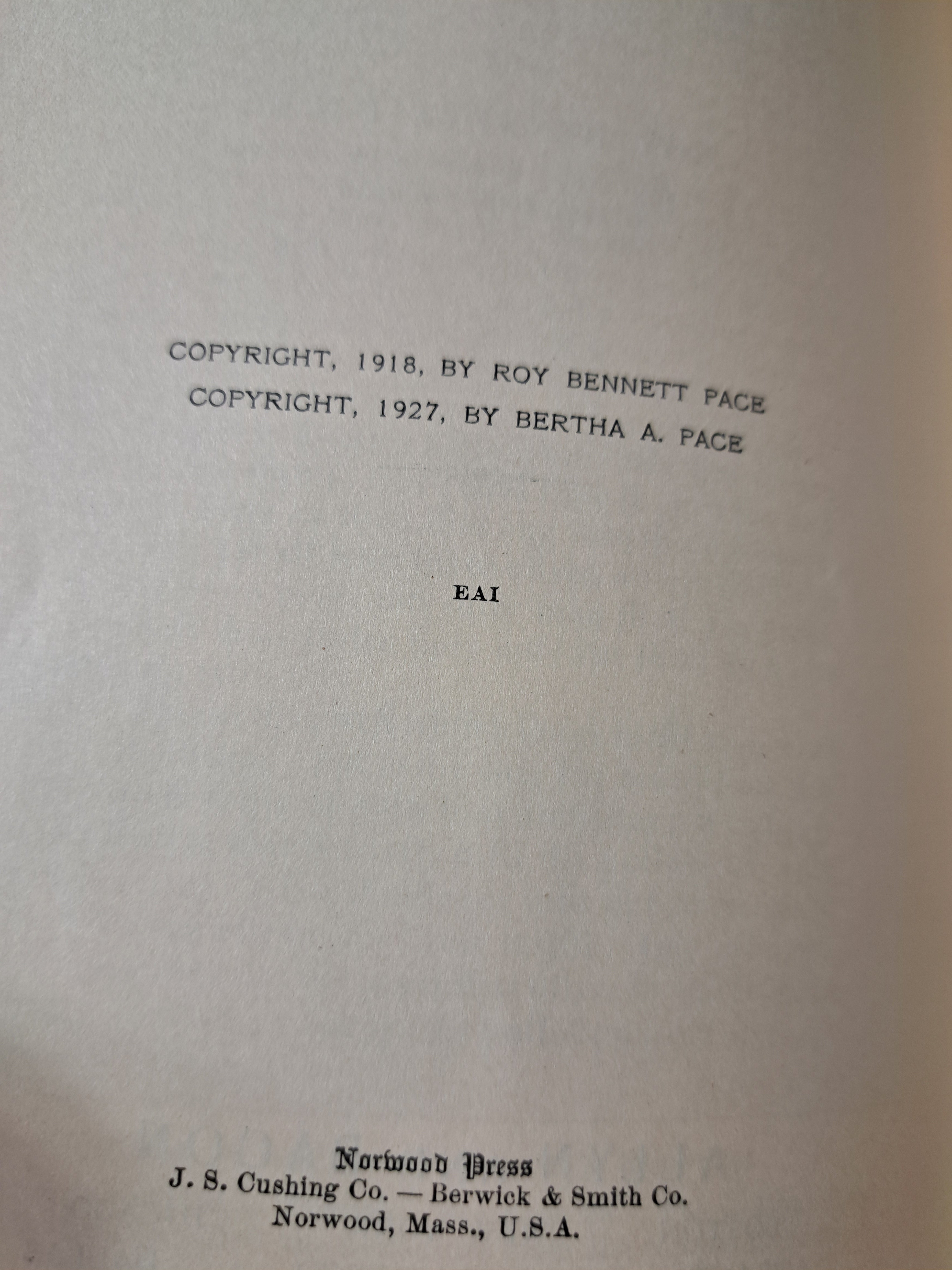 Vintage 1927 English Literature by Roy Bennett Pace