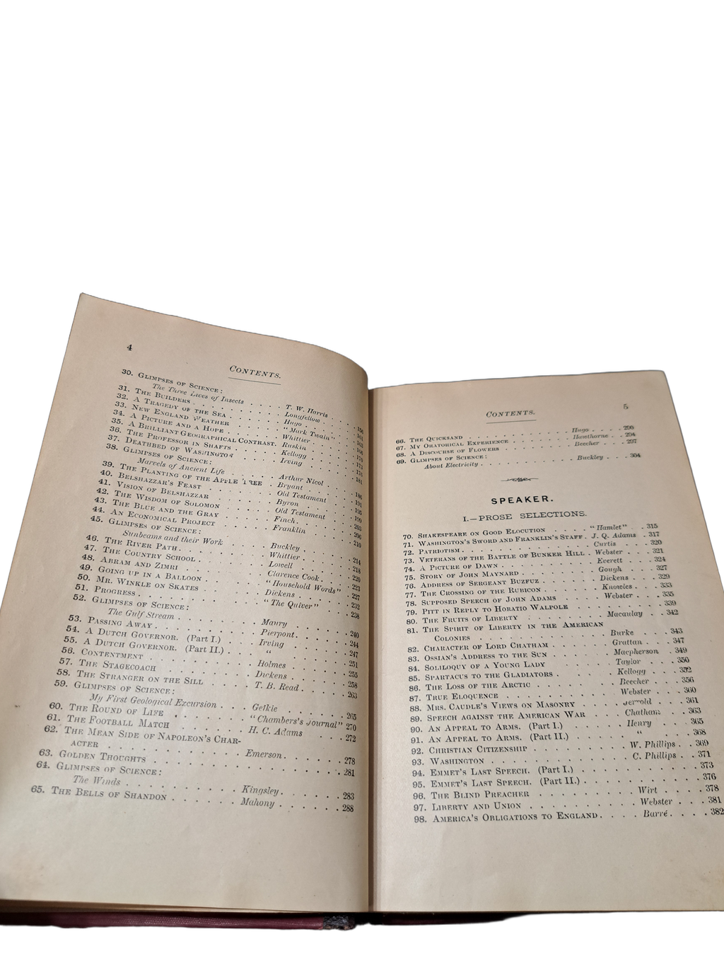 Vintage 1883 Swinton's Fifth Reader and Speaker