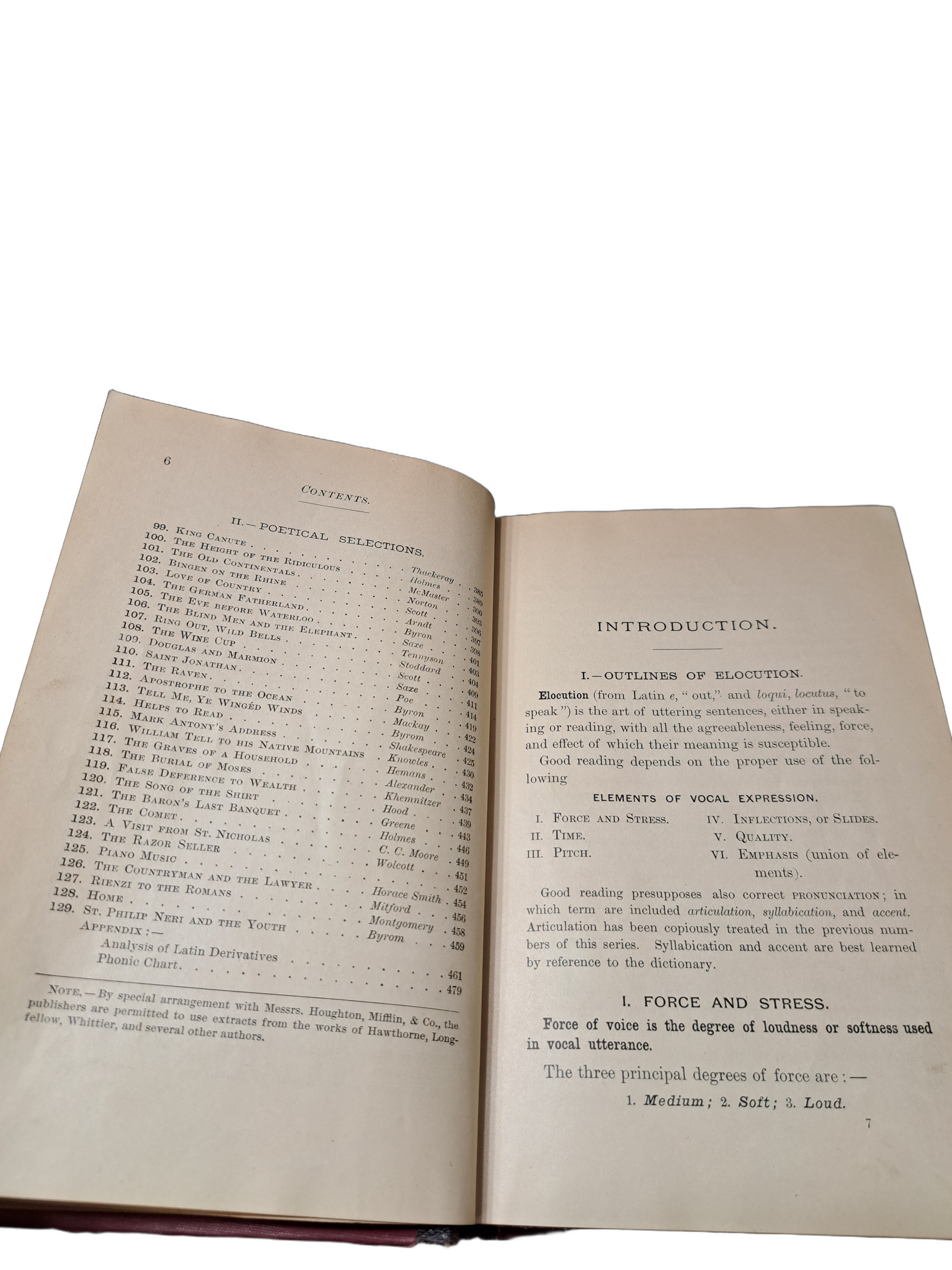 Vintage 1883 Swinton's Fifth Reader and Speaker