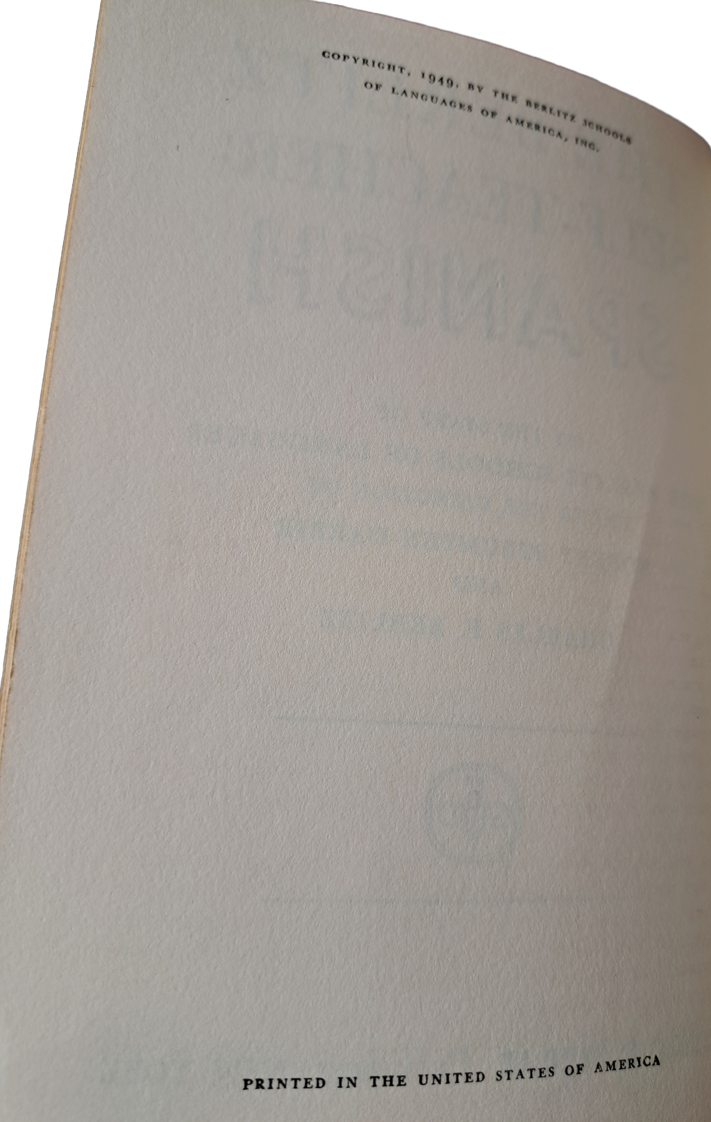 Vintage 1949 The Berlitz Self-Teacher: Spanish