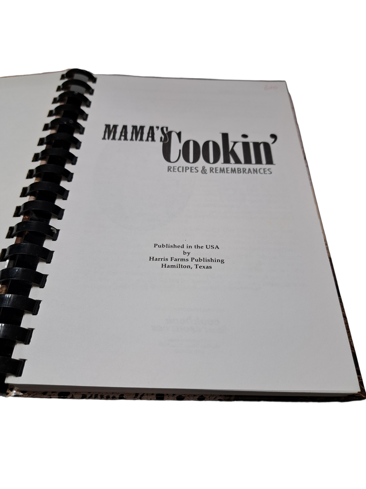 Vintage 1997 cookbook Mama's Cookin': Recipes & Remembrances