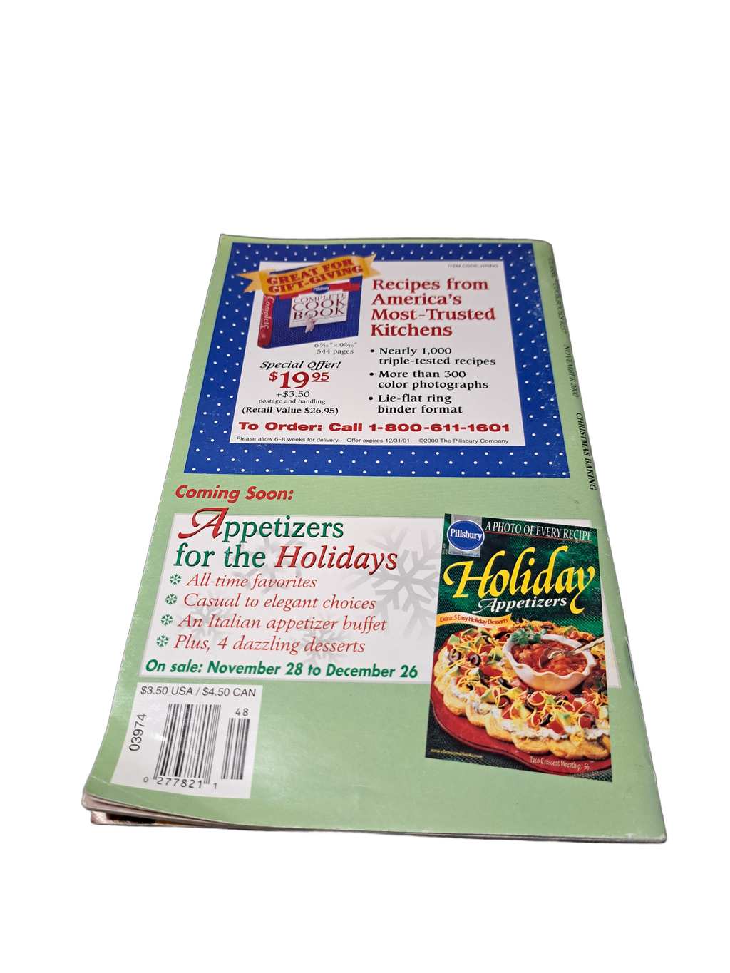 2000 Pillsbury Christmas Baking Recipe book