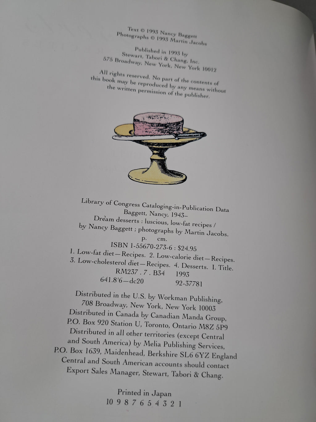 Vintage 1993 Dream Desserts: Lucious Low-Fat Recipes by Nancy Baggett