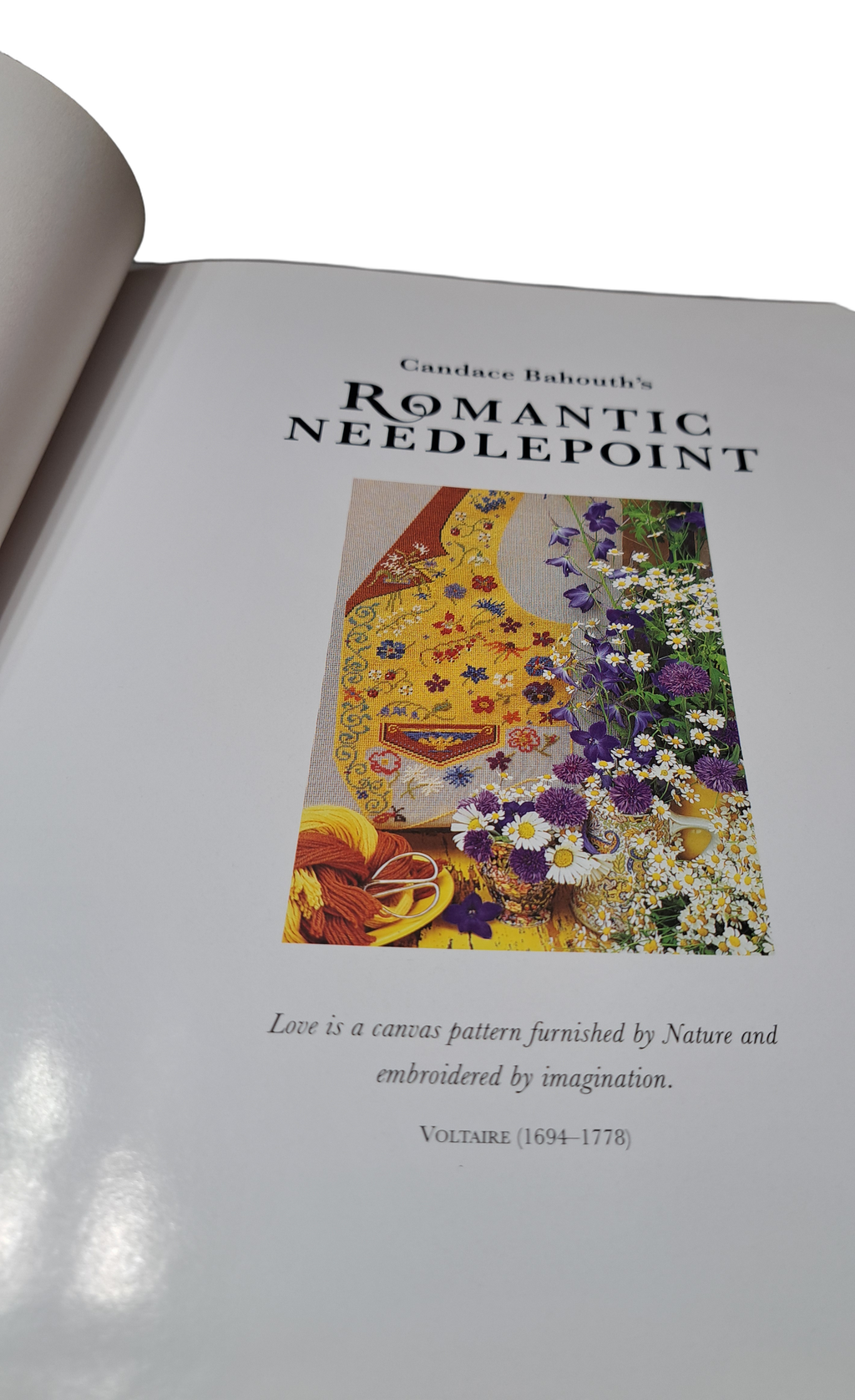 Vintage 1995 Romantic Needlepoint by Candace Bahouth