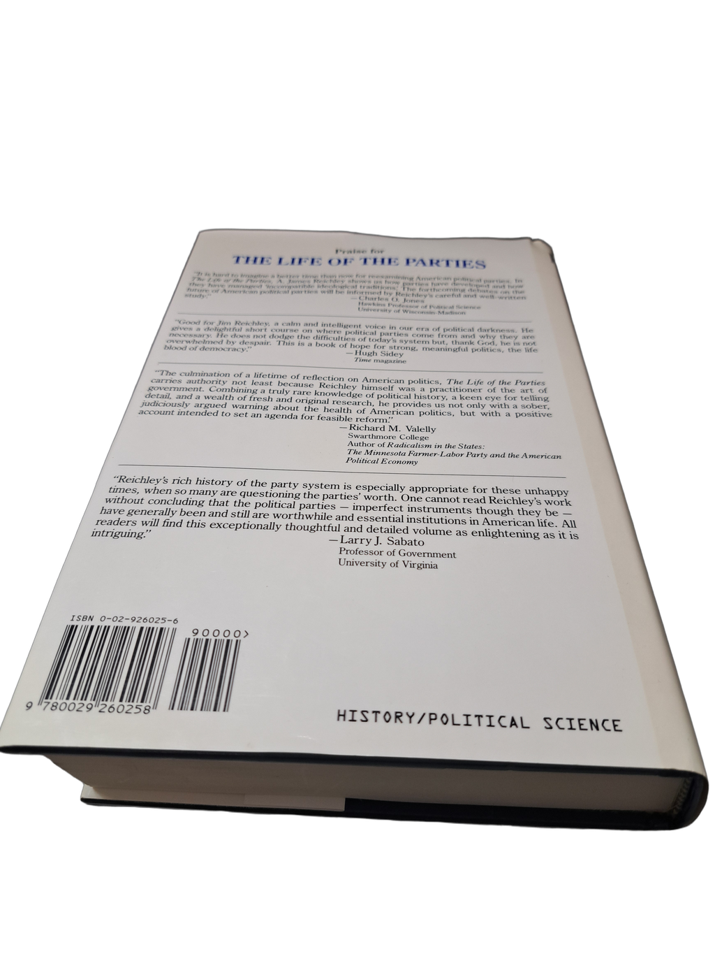 Vintage 1992 The Life of the Parties: A History of American Political Parties