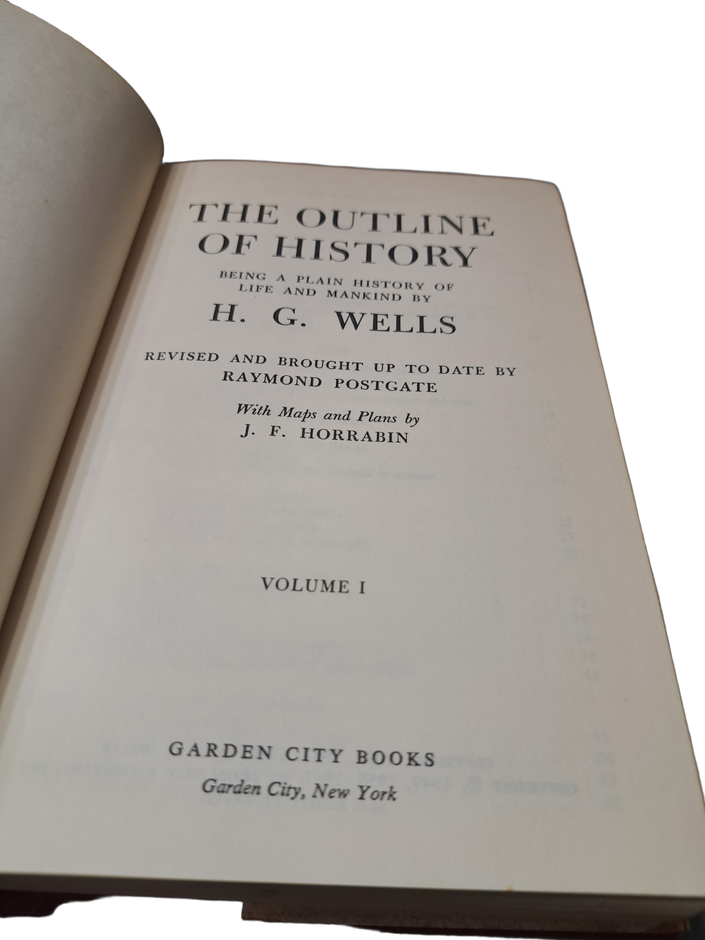 Vintage 1961 The Outline of History Volume 1 by H. G. Wells