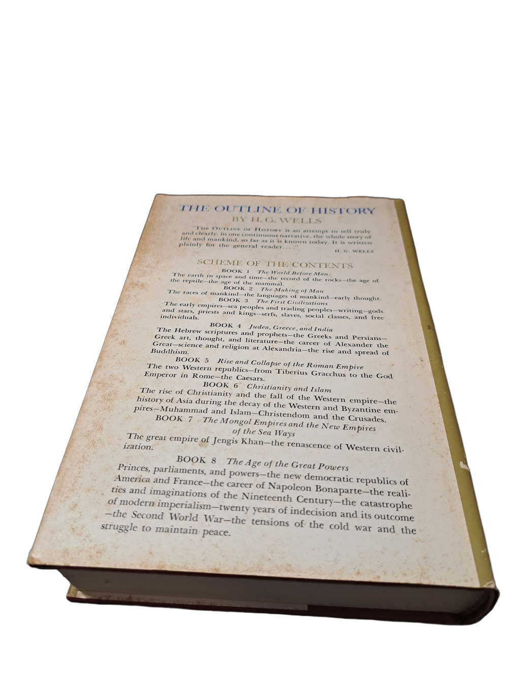 Vintage 1961 The Outline of History Volume 2 by H. G. Wells