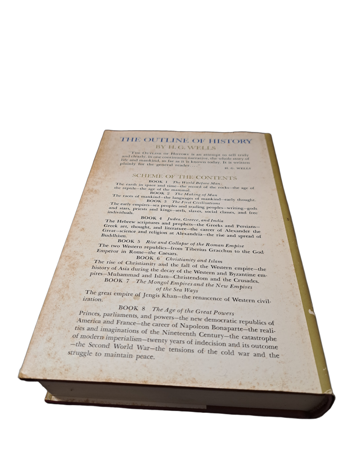 Vintage 1961 The Outline of History Volume 2 by H. G. Wells
