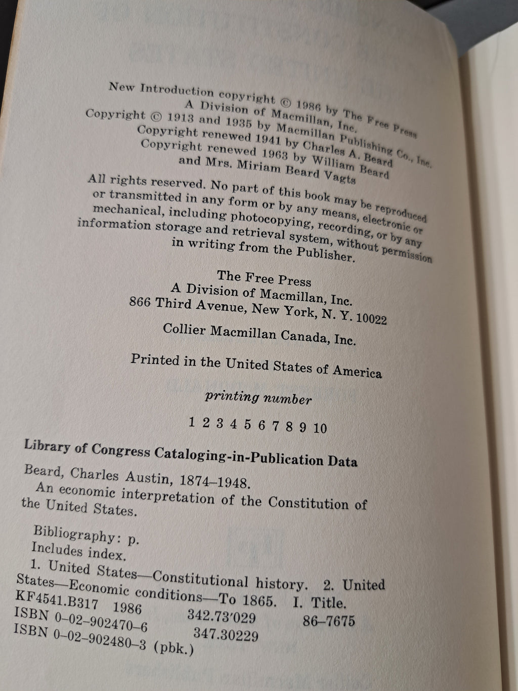 Vintage 1986 We the People by Charles A Beard