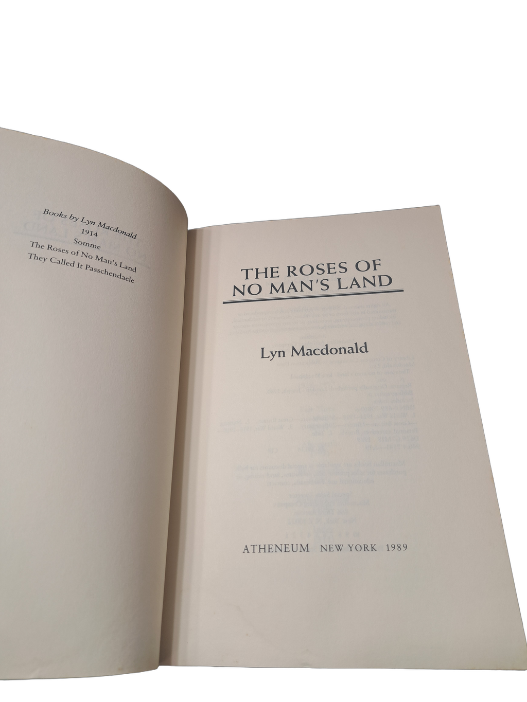 Vintage 1980 The Roses of No Man's Land by Lyn Macdonald