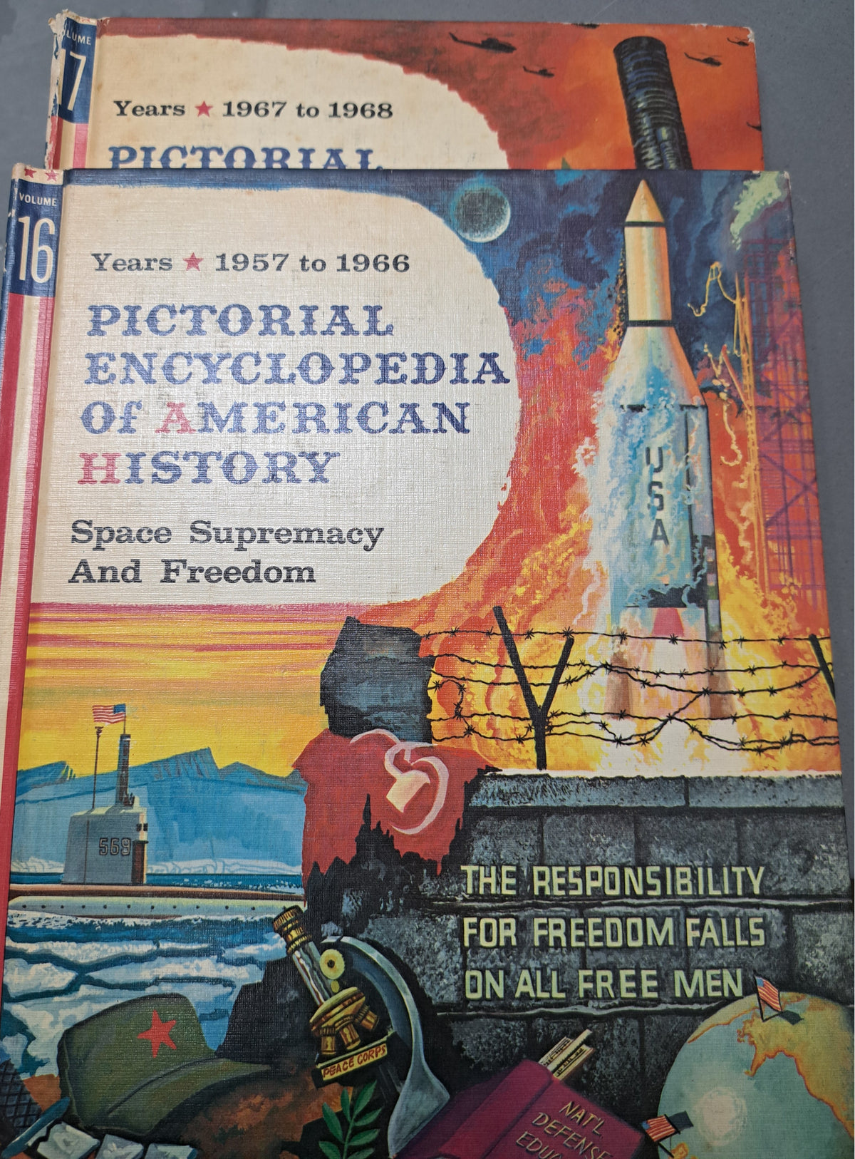 Vintage 1968 set of 17: Pictorial Encyclopedia of American History