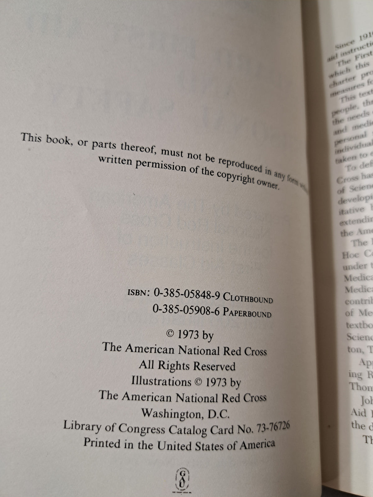 Vintage 1976 American Red Cross: Standard First Aid & Personal Safety