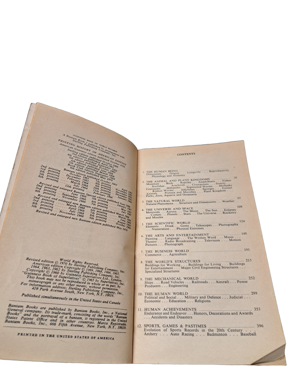 Vintage 1970 Guinness Book of World Records by Norris and Ross McWhirter