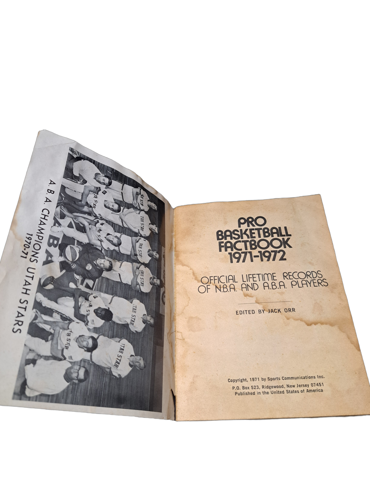 Vintage Pro Basketball Factbook 1971-1972