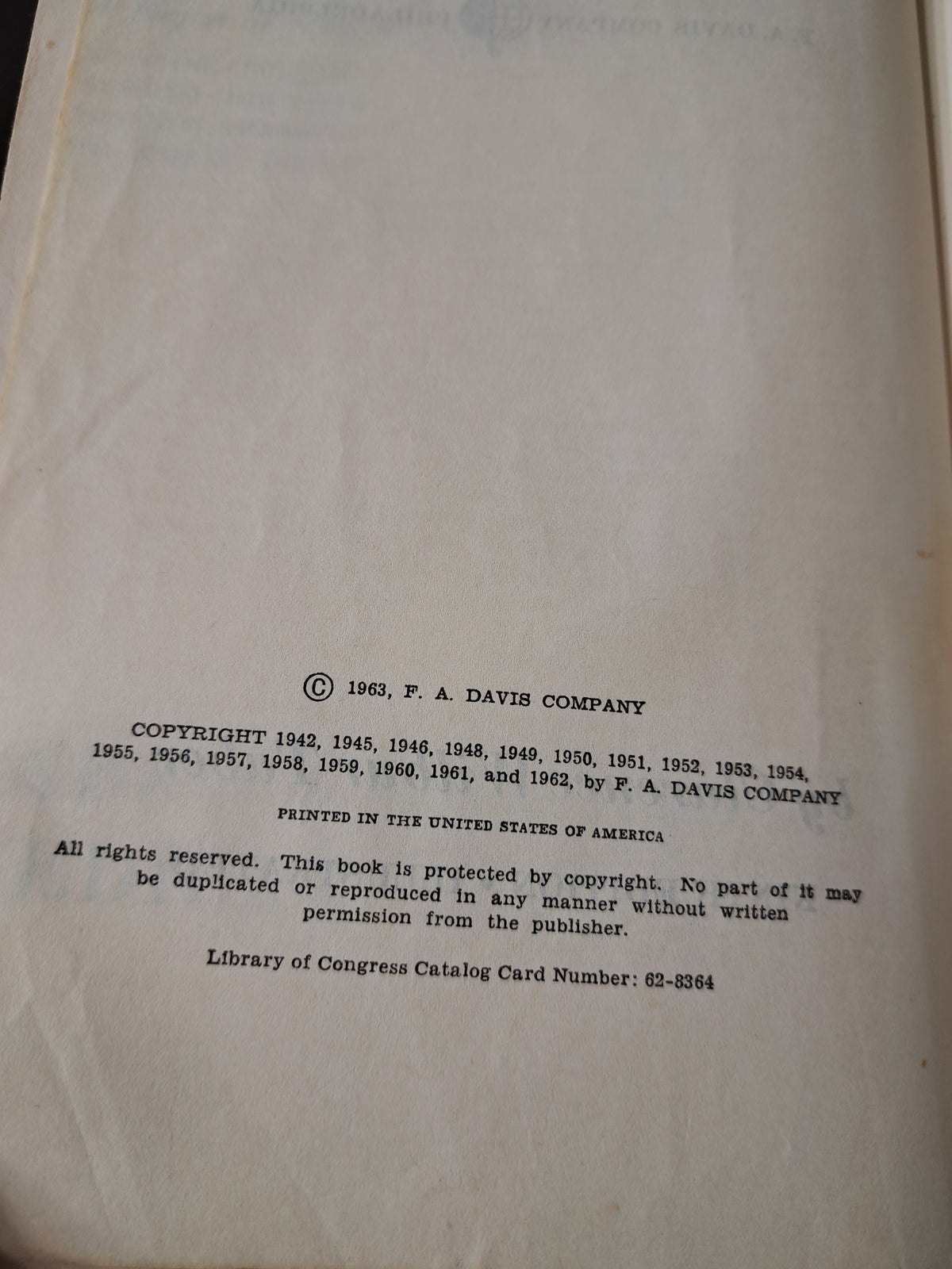 Vintage 1963 Taber's Cyclopedic Medical Dictionary by Clarence Wilbur Taber