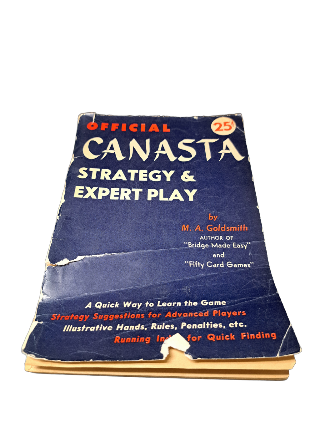 Vintage 1949 Official Canasta Strategy & Expert Play by M A Goldsmith