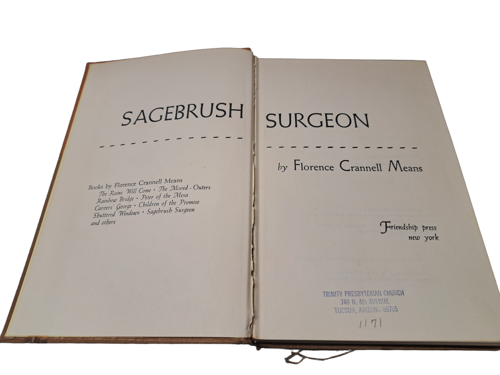 Vintage 1955 Sagebrush Surgeon by Florence Crannell Means