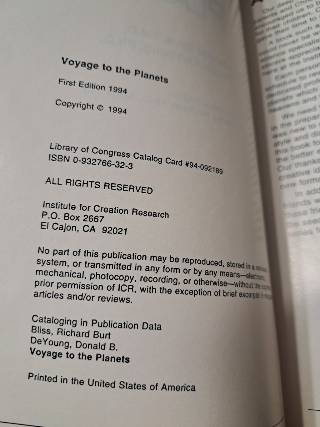 Vintage 1994 first edition of Voyage to the Planets