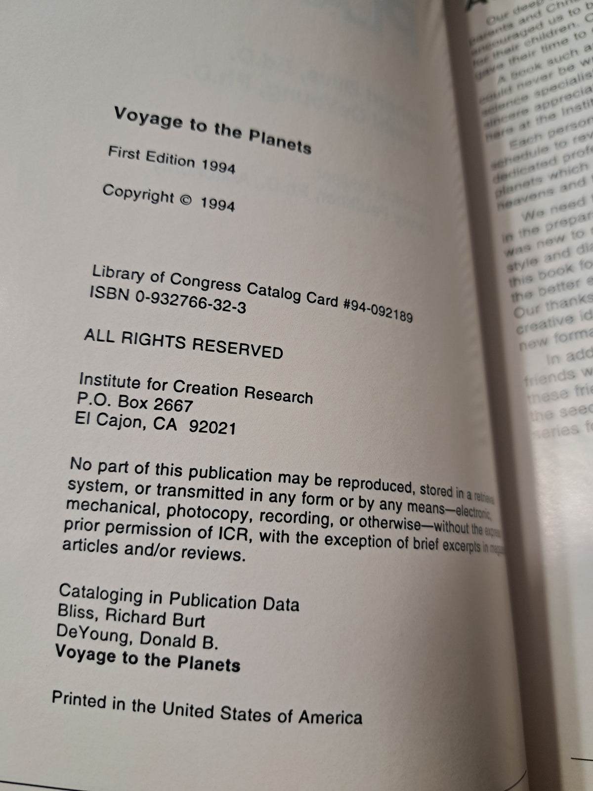 Vintage 1994 first edition of Voyage to the Planets