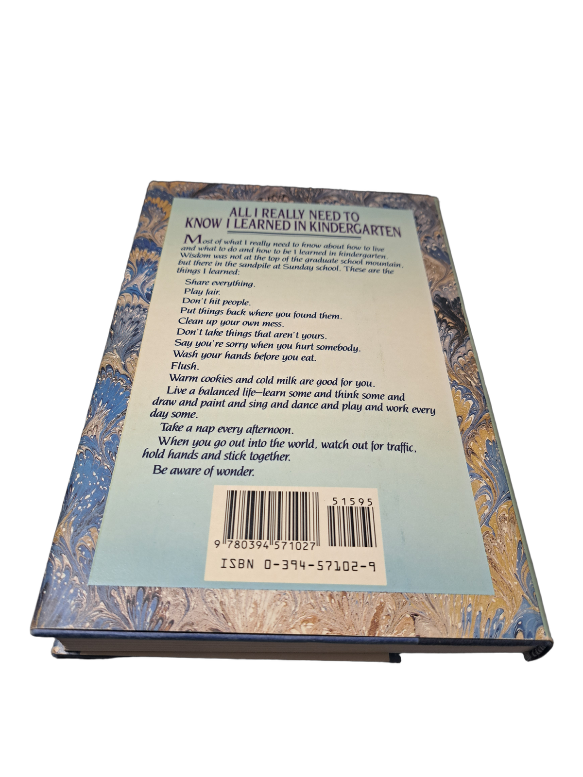 Vintage 1988 All I Really Need to Know I Learned in Kindergarten by Robert Fulghum