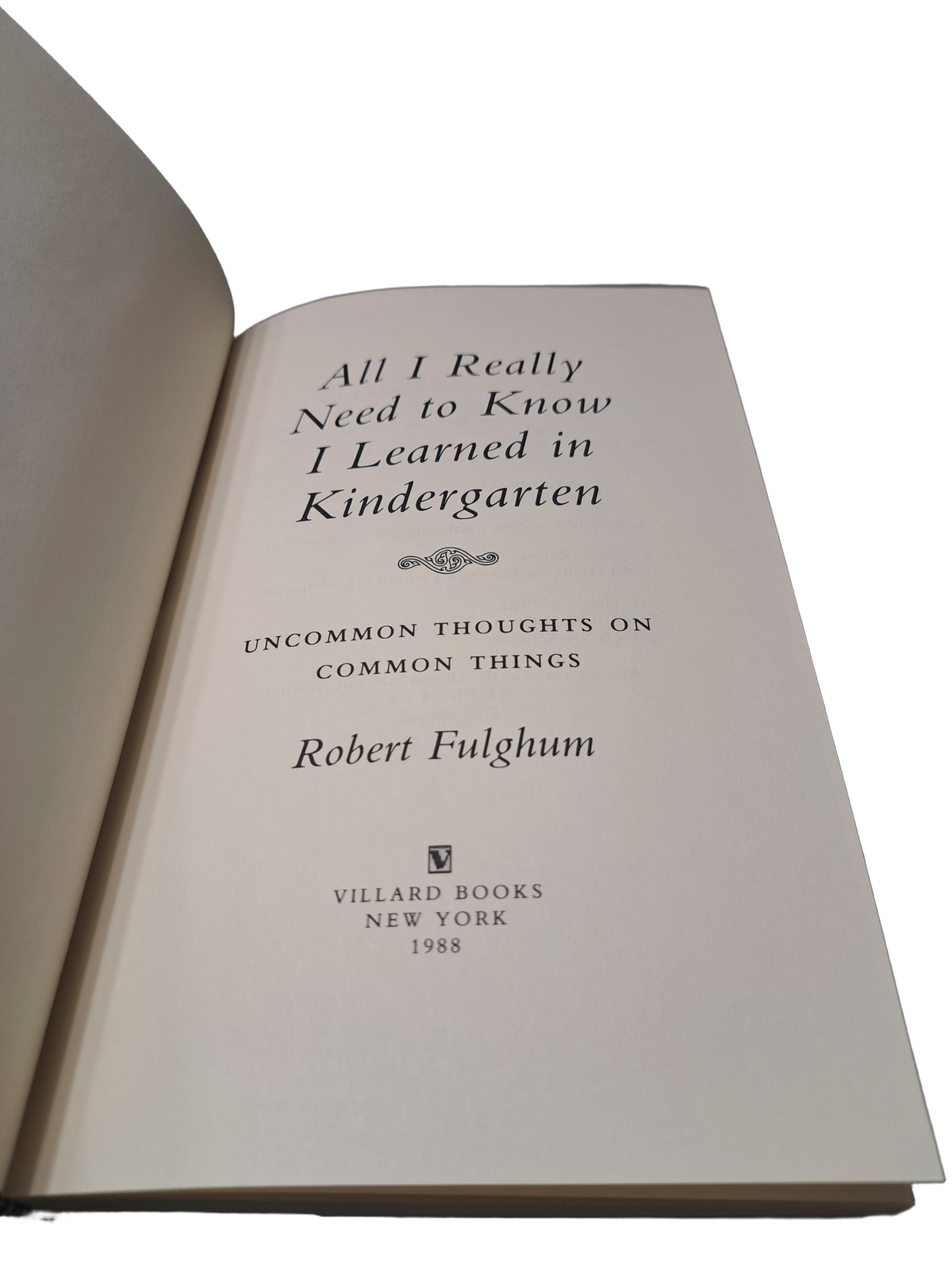 Vintage 1988 All I Really Need to Know I Learned in Kindergarten by Robert Fulghum